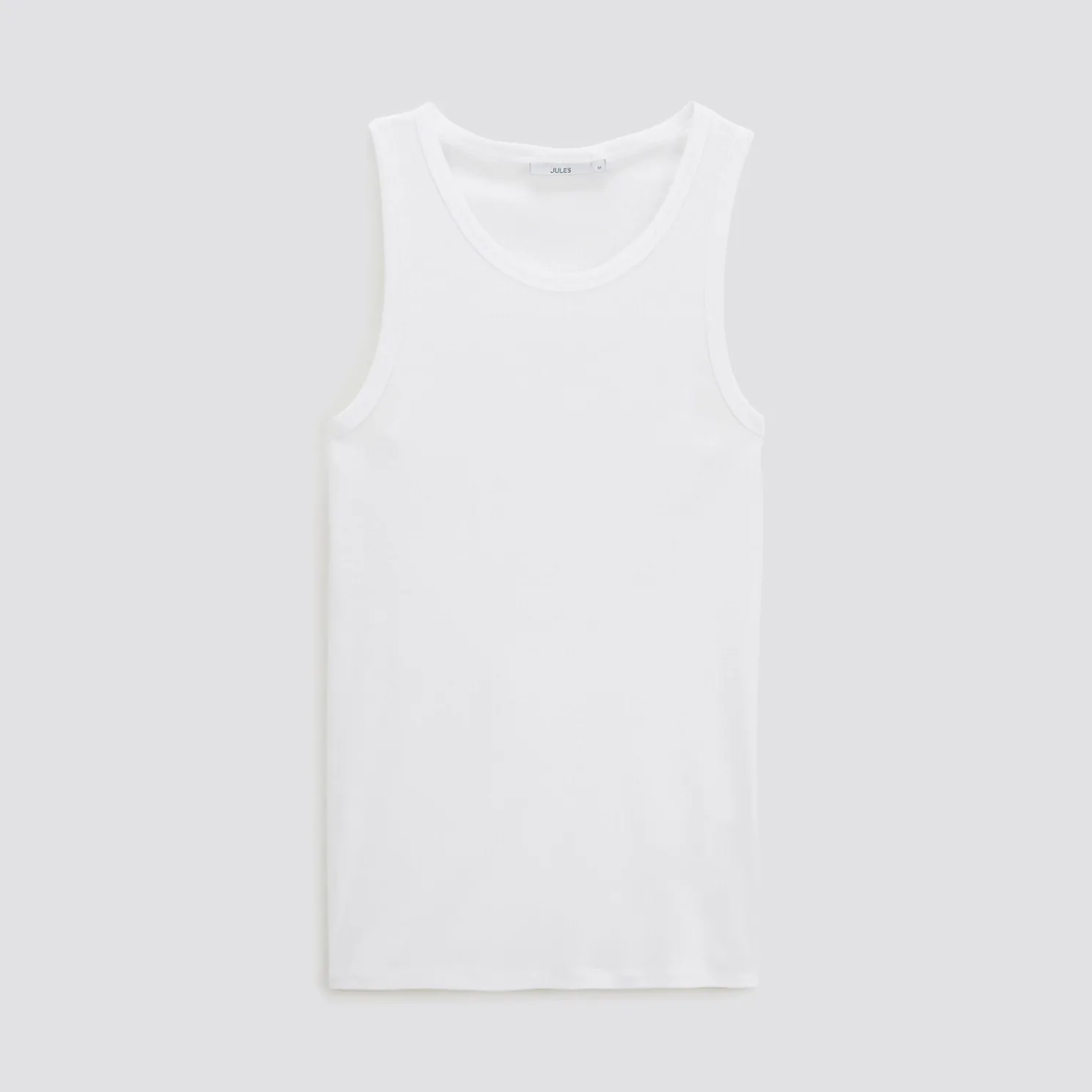 Mouwloos hemdje in 1x1 ribboord