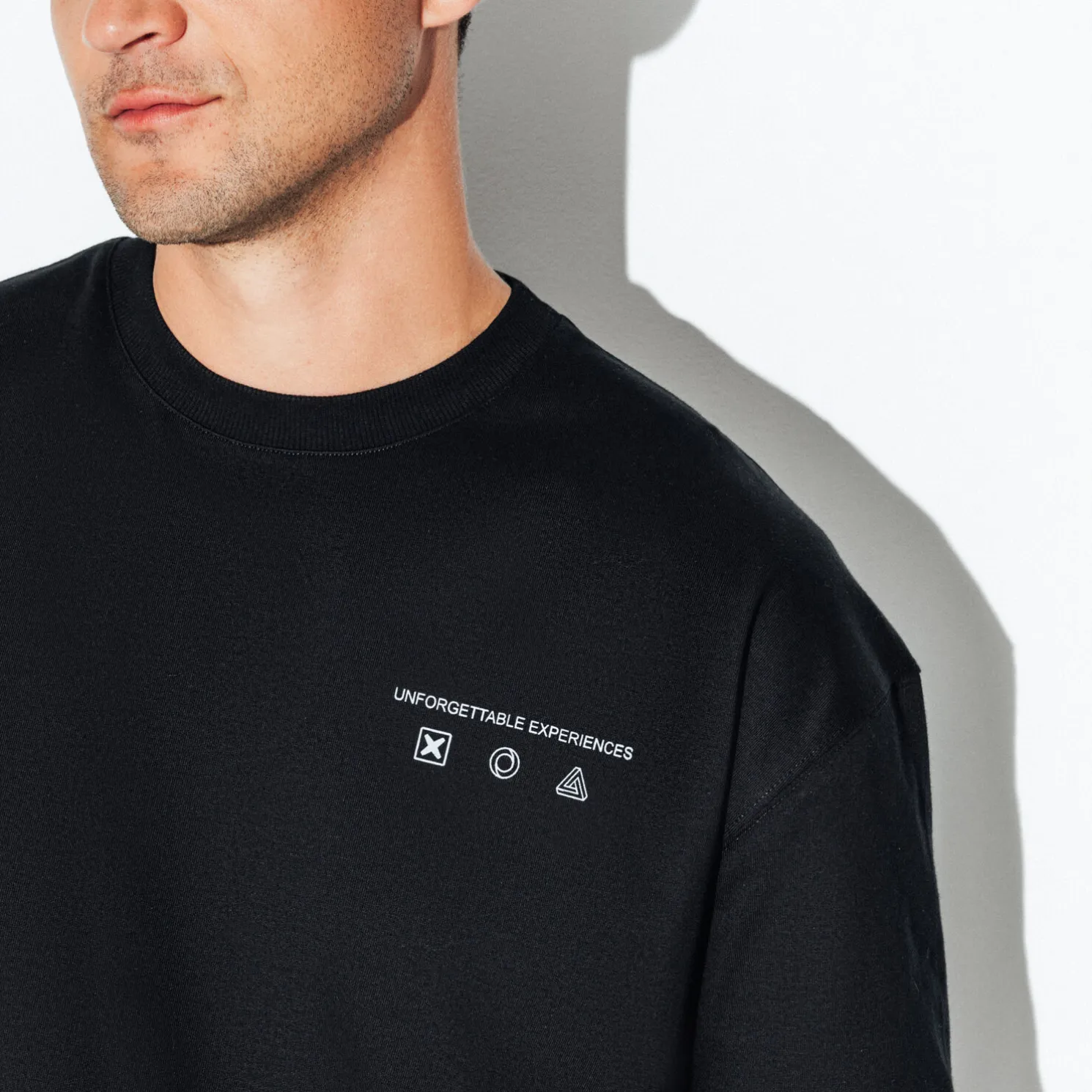 Oversize T-shirt met ronde hals en print