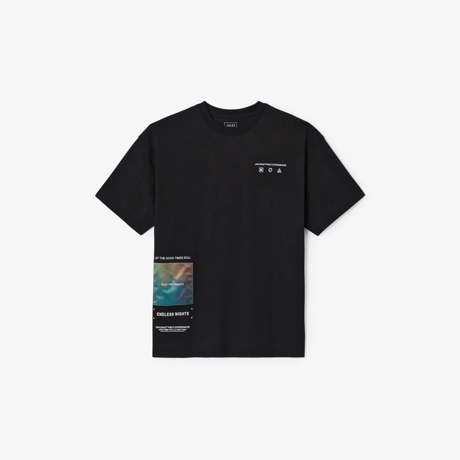 Oversize T-shirt met ronde hals en print