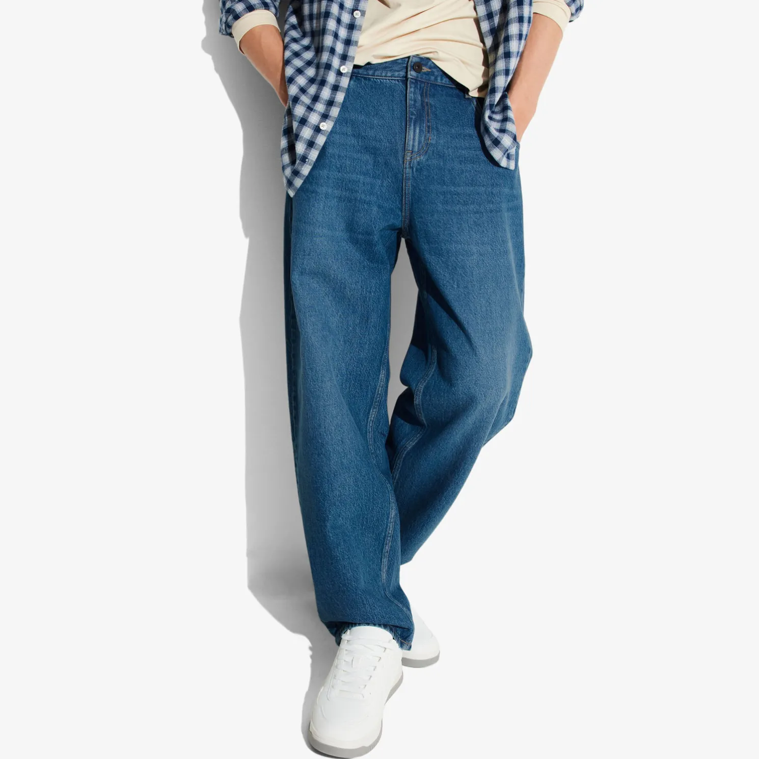 Pantalon Denim Bleu moyen