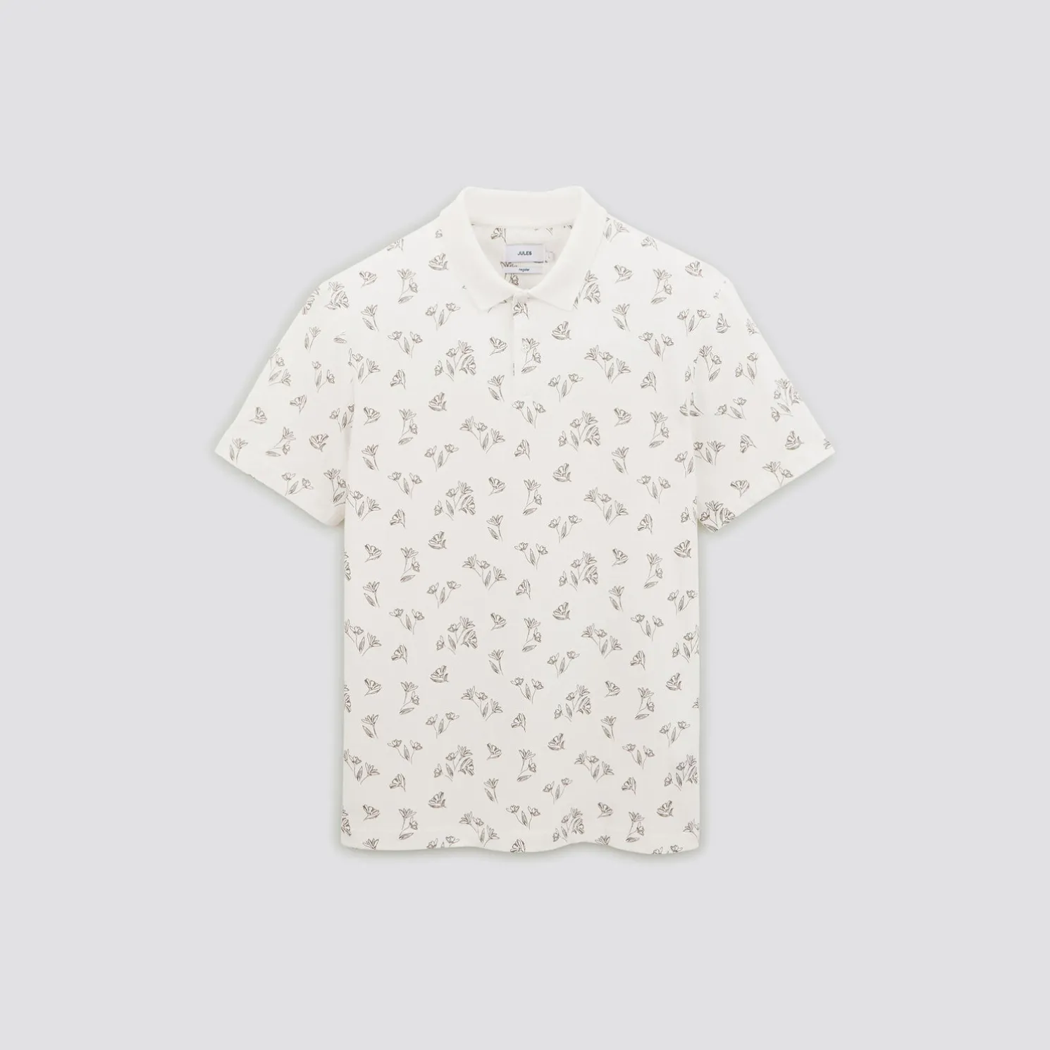 Polo in jerseytricot met korte mouwen en print