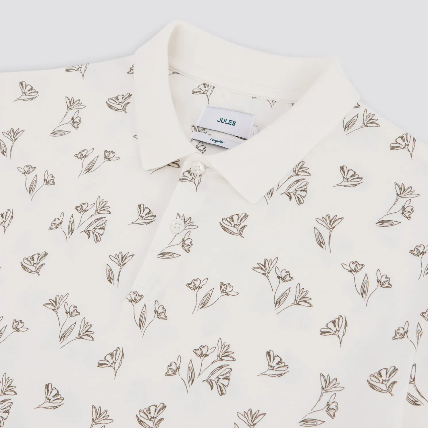 Polo in jerseytricot met korte mouwen en print