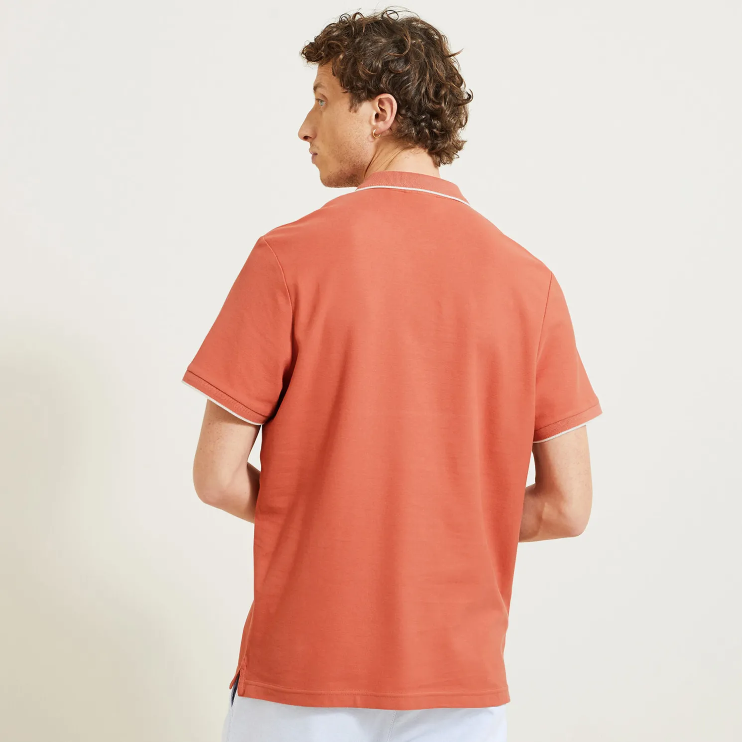 Polo in piquékatoen met korte mouwen