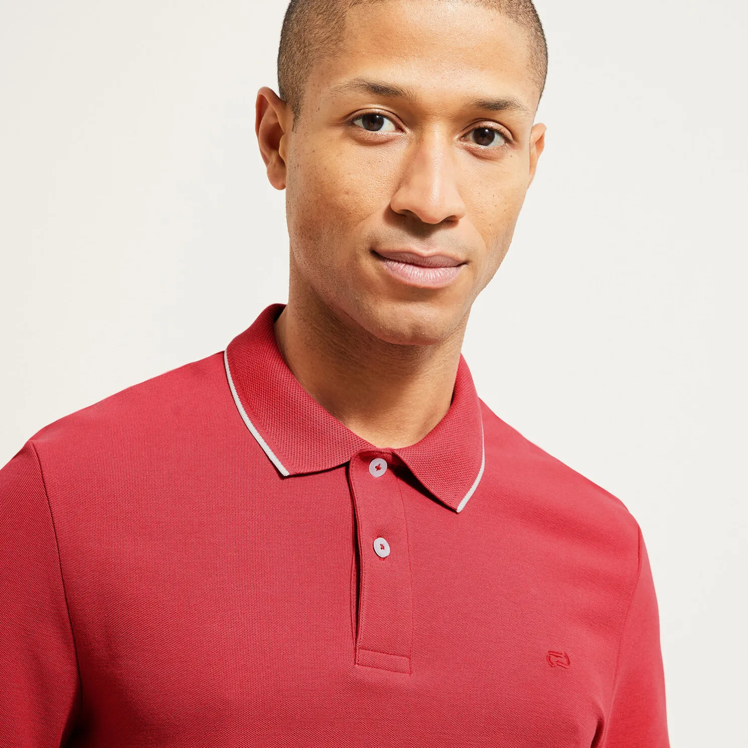 Polo in piquékatoen met korte mouwen