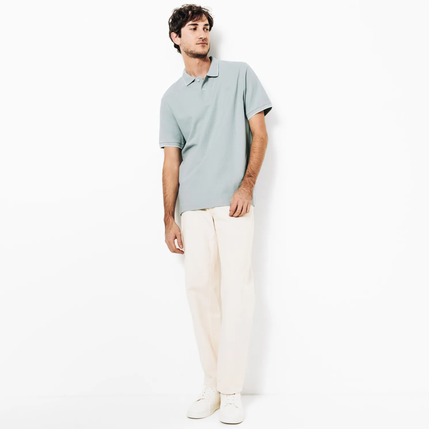 Polo in piquékatoen met korte mouwen