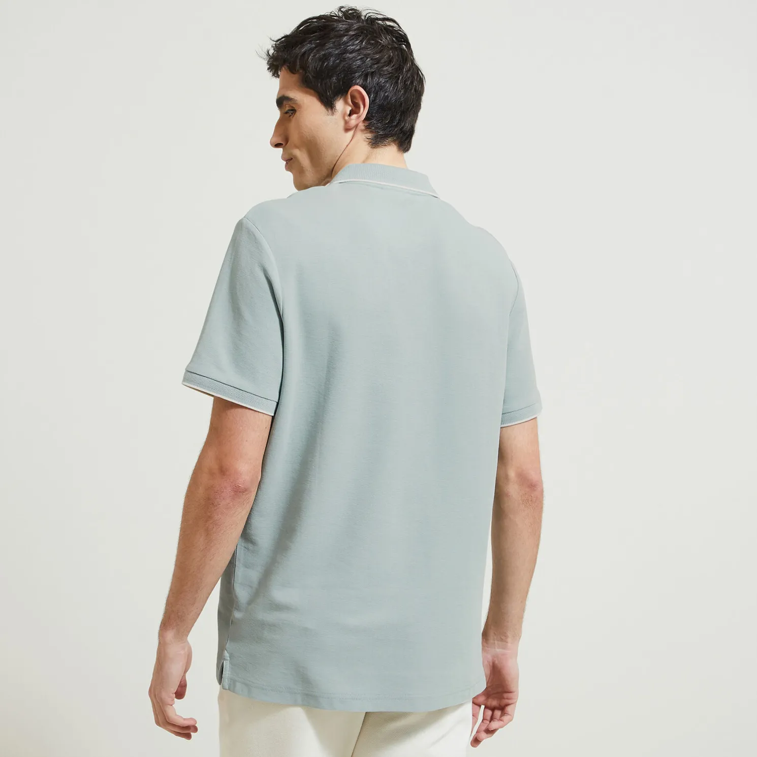 Polo in piquékatoen met korte mouwen