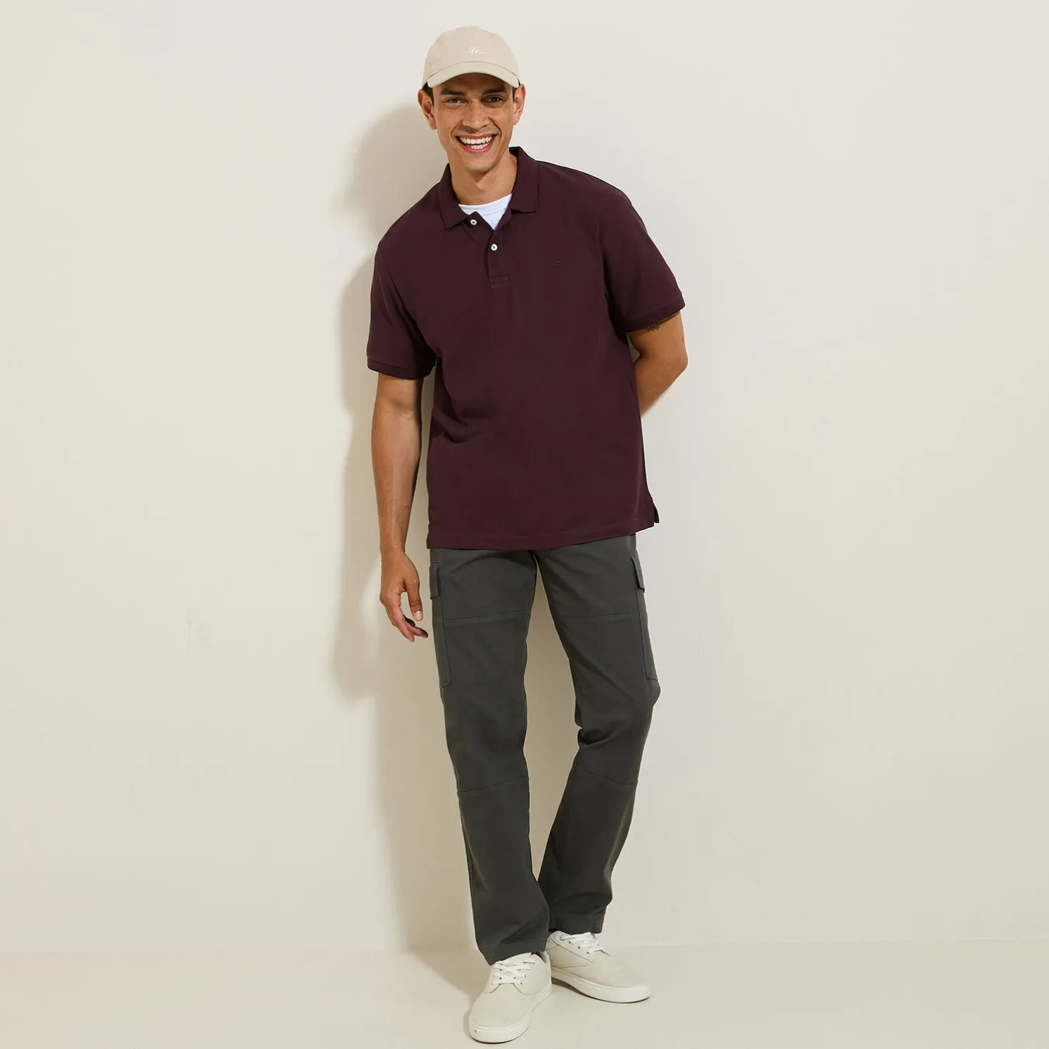 Polo in piquékatoen met korte mouwen