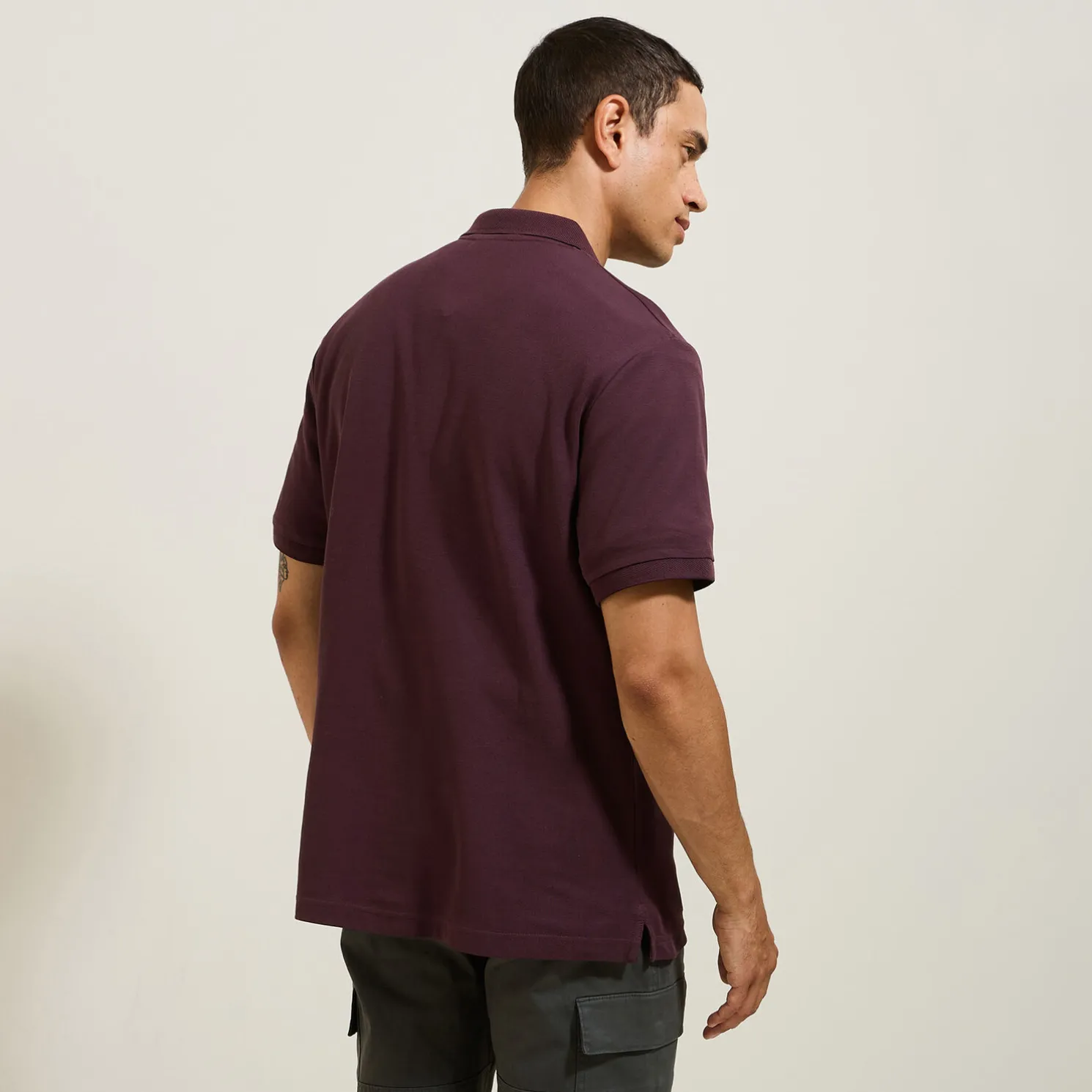 Polo in piquékatoen met korte mouwen