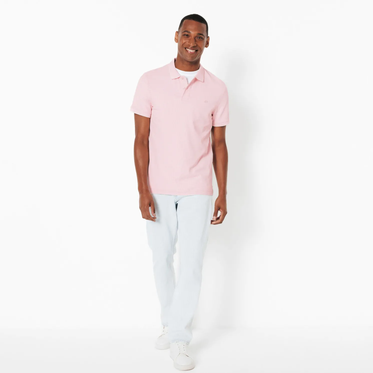 Polo in piquékatoen met korte mouwen