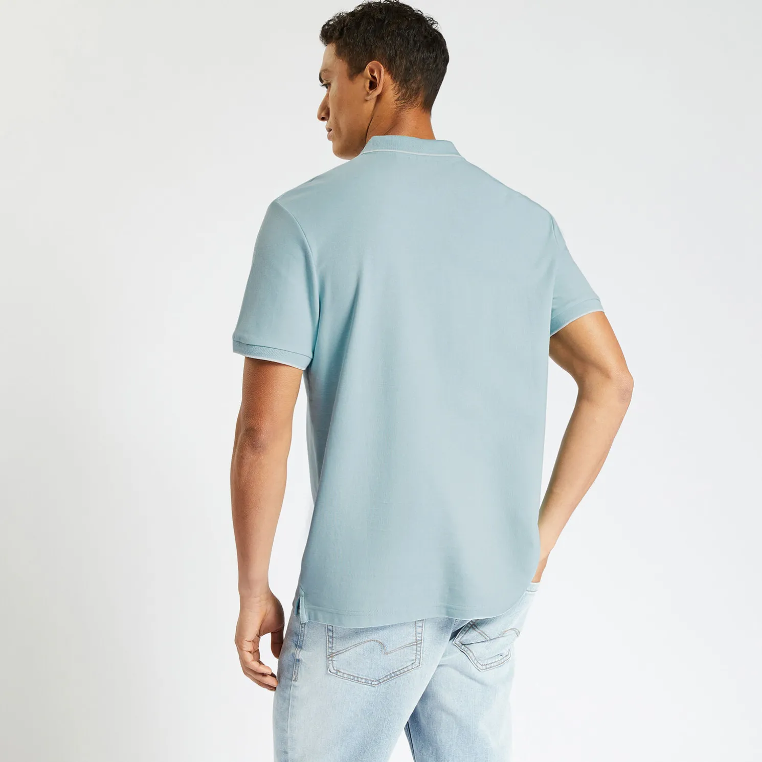 Polo in piquékatoen met korte mouwen