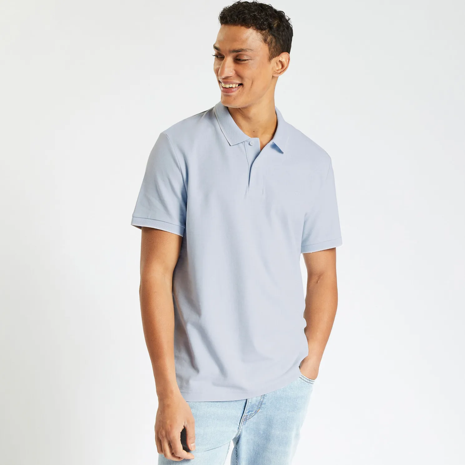 Polo in piquékatoen met korte mouwen 