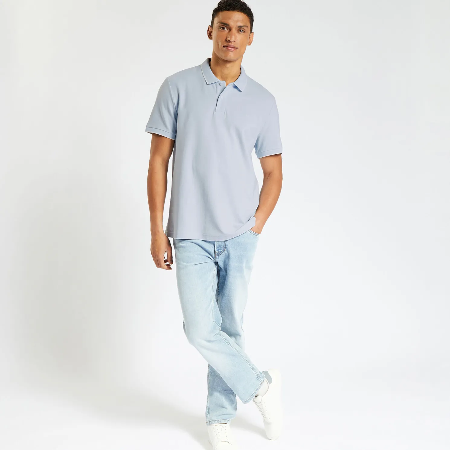 Polo in piquékatoen met korte mouwen