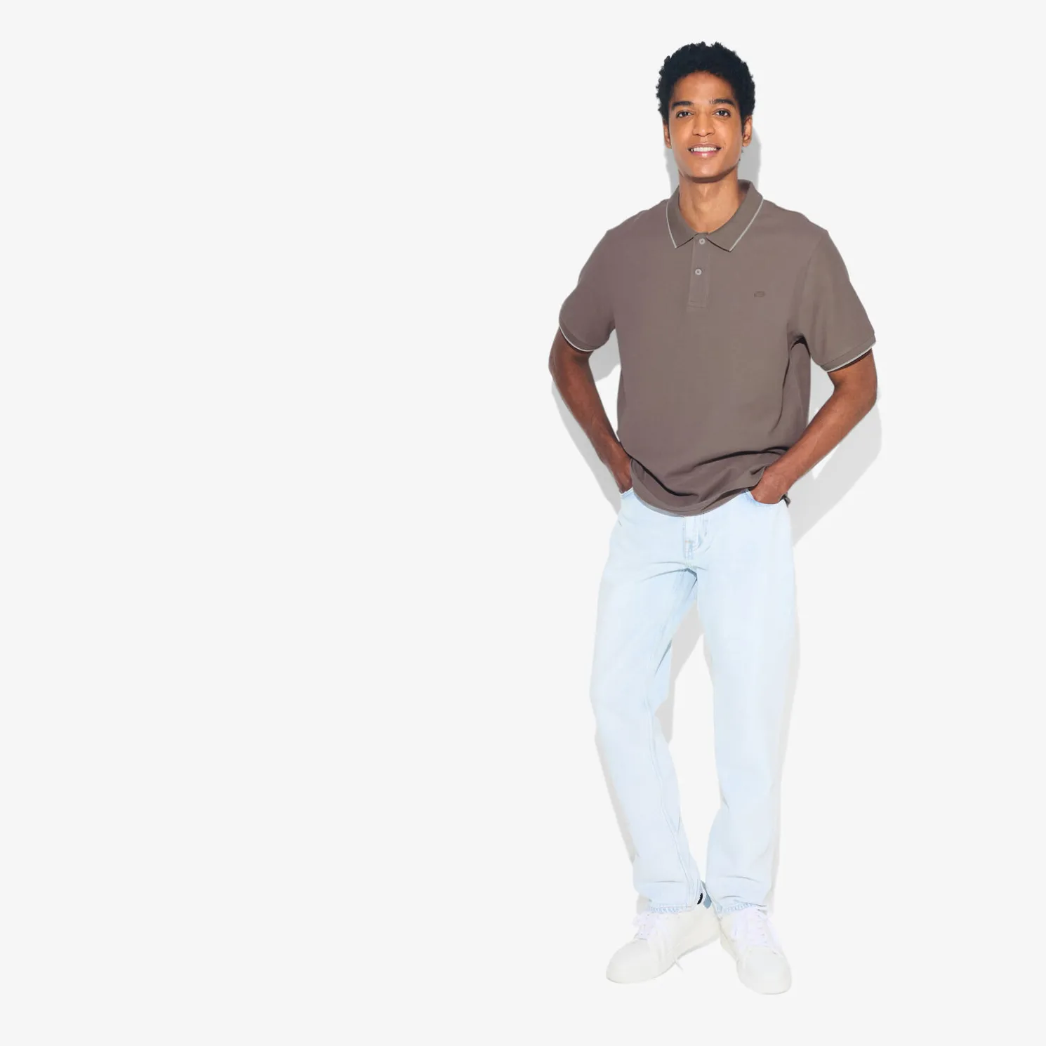 Polo in piquékatoen met korte mouwen