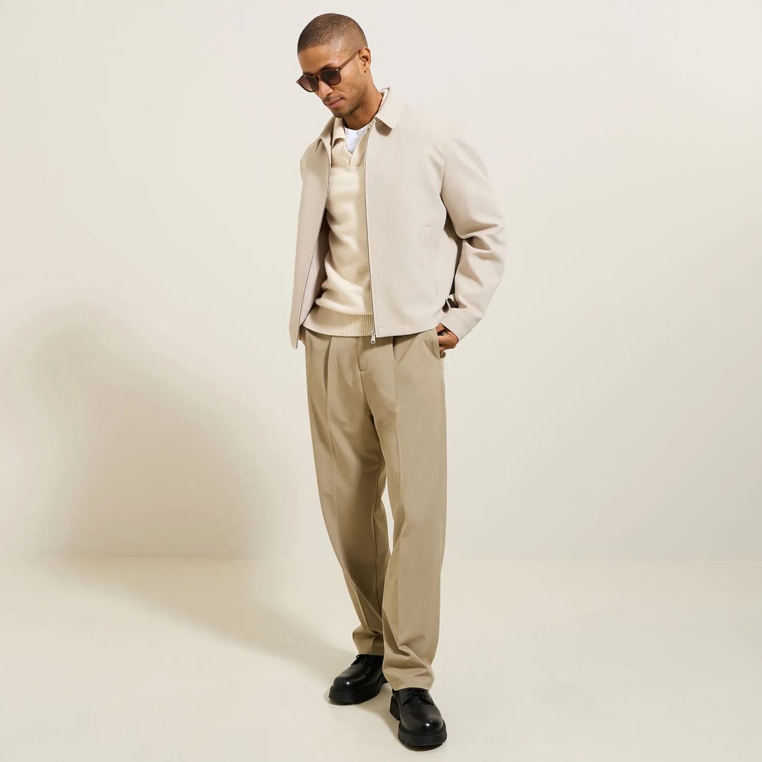 Polo in tricot met resortkraag