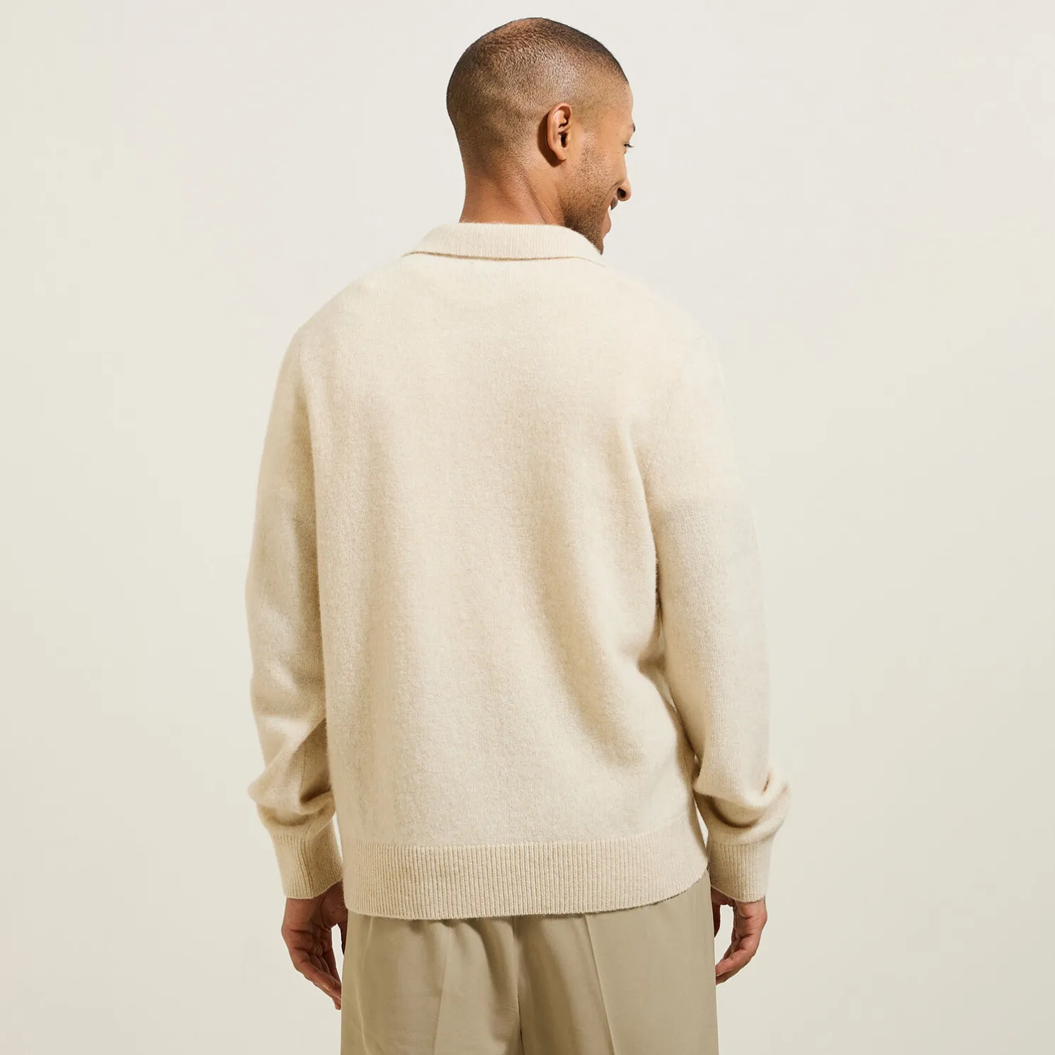 Polo in tricot met resortkraag