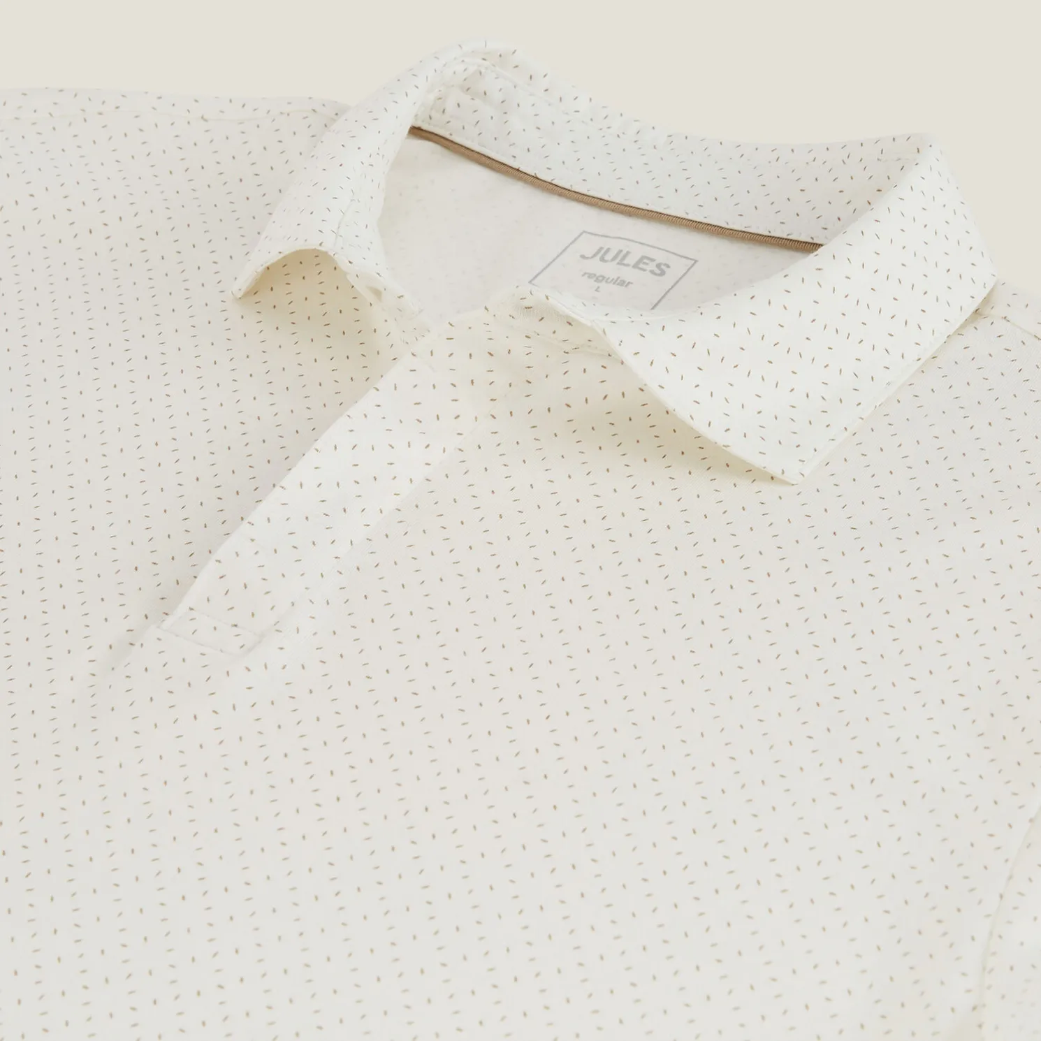 Polo in tricot met korte mouwen, print en Italiaan