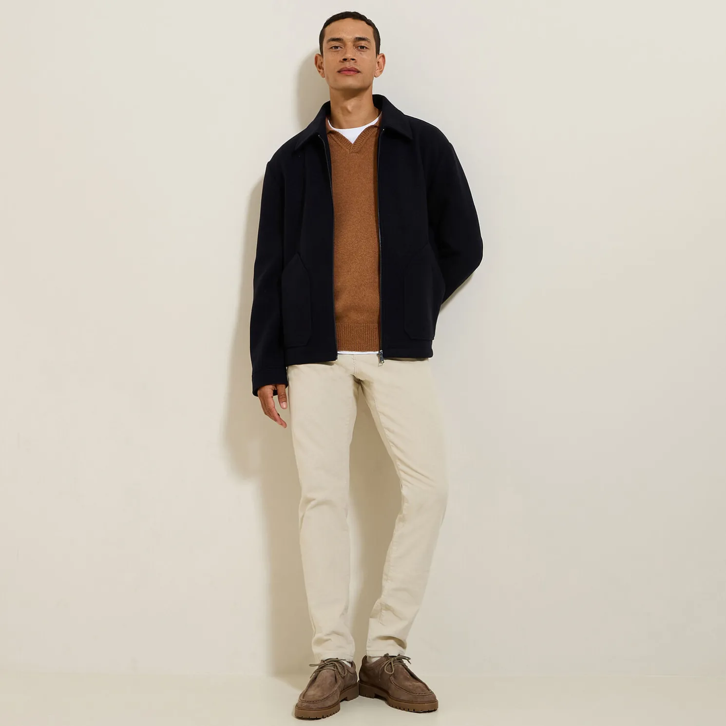 Polo in tricot met resortkraag