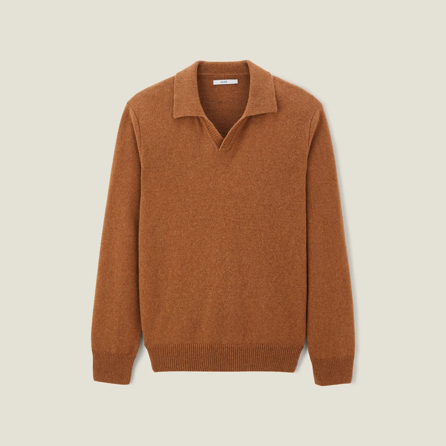 Polo in tricot met resortkraag