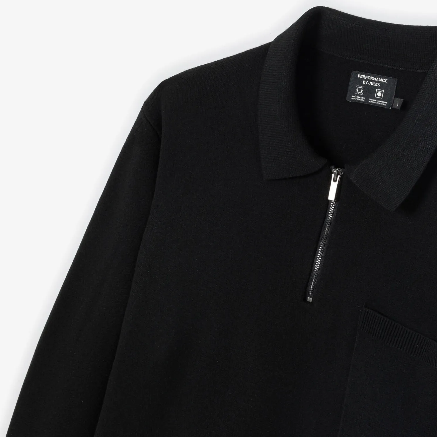 Polo in tricot met ritskraag assortiment performan