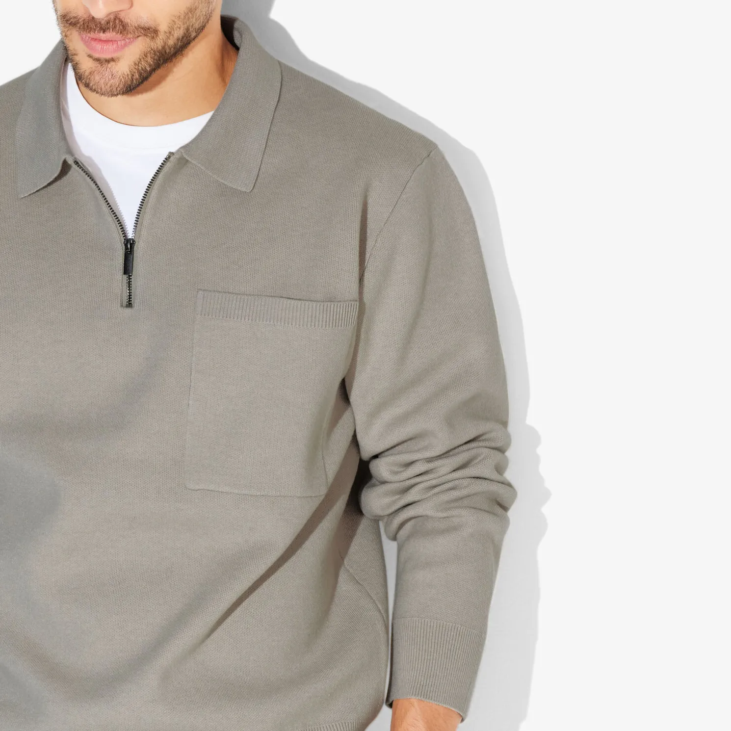 Polo in tricot met ritskraag assortiment performan