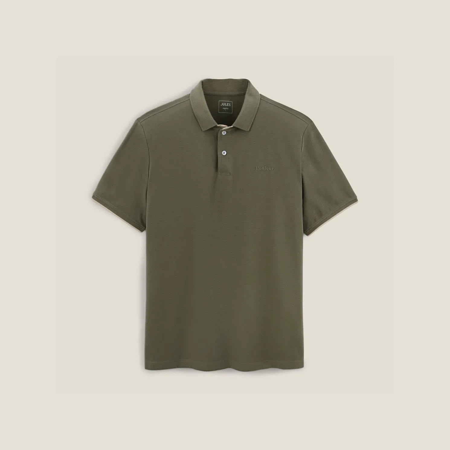 Polo met korte mouwen en borstprint