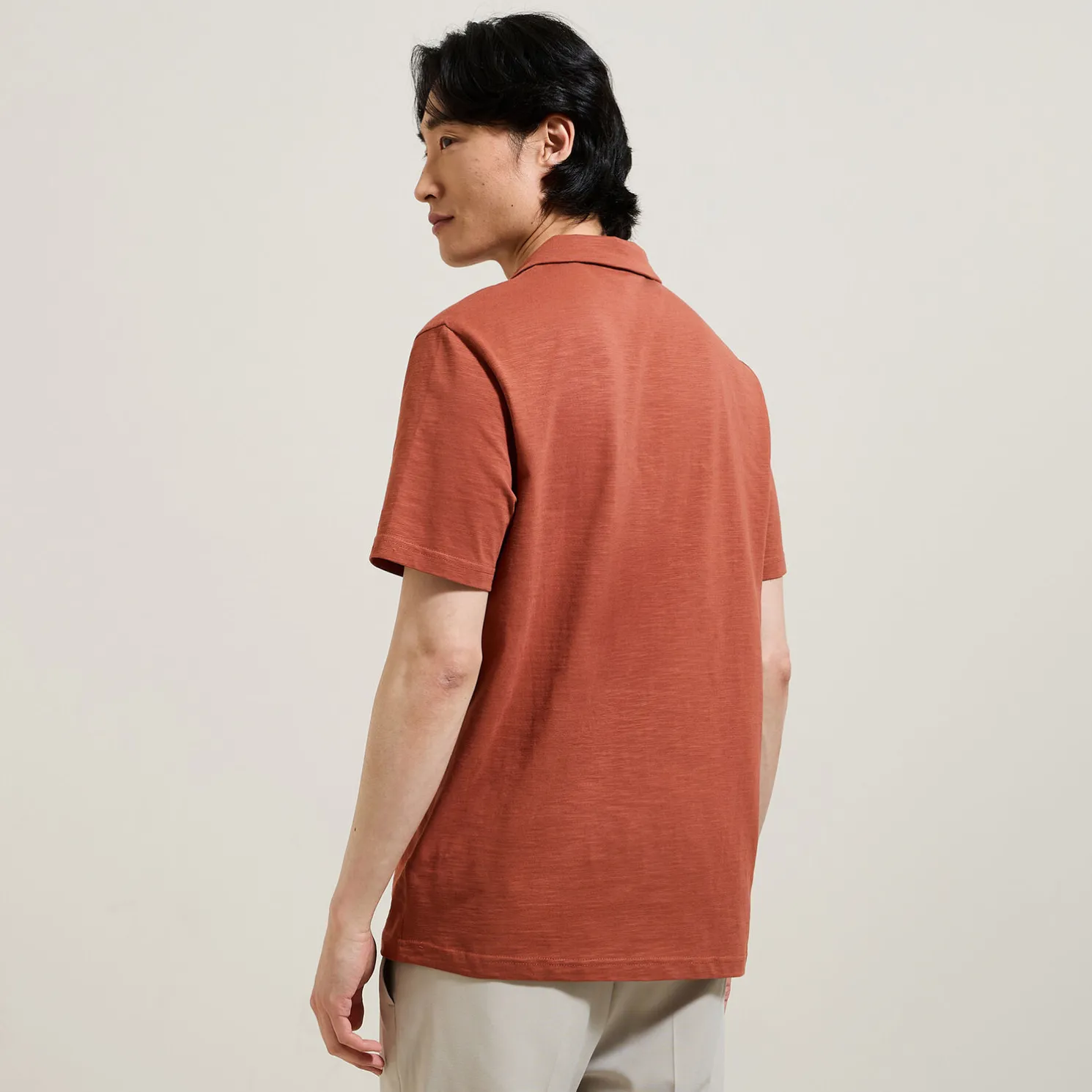 Polo met korte mouwen, borduursel op de borst en h