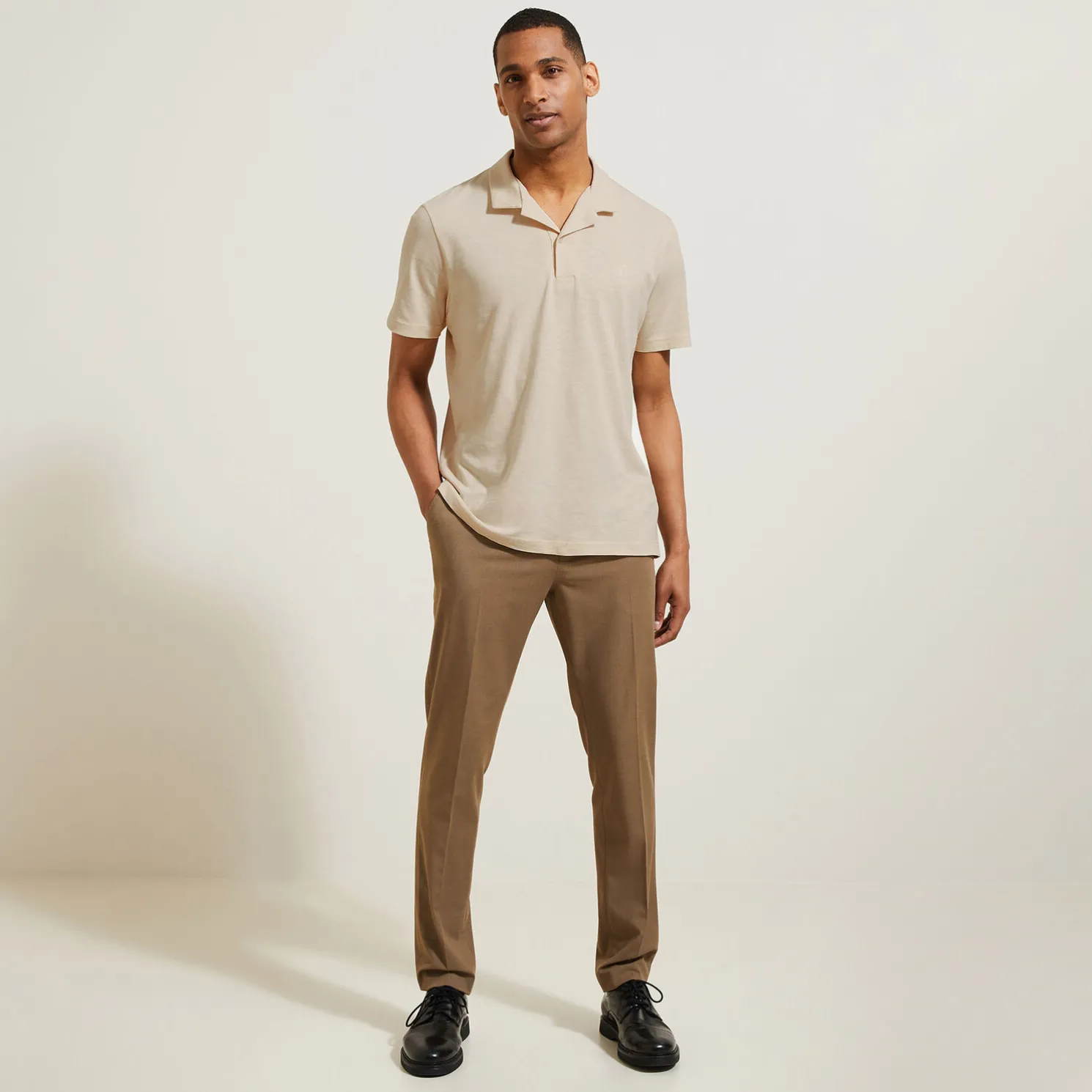 Polo met korte mouwen, borduursel op de borst en h