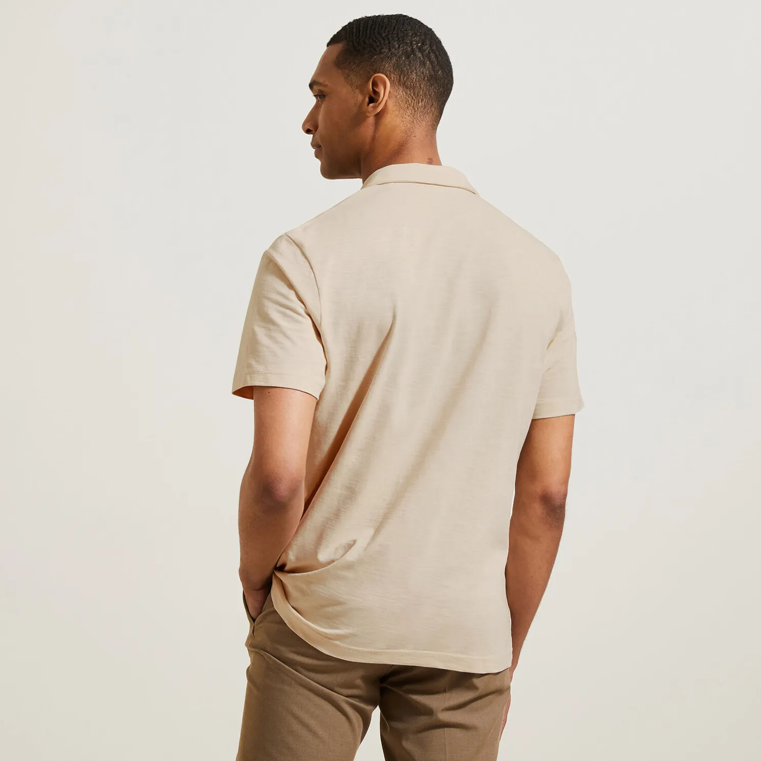 Polo met korte mouwen, borduursel op de borst en h