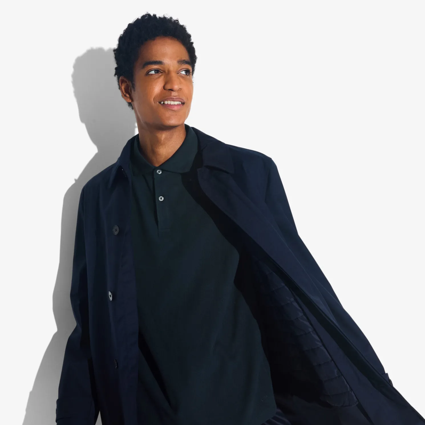 Polo met korte mouwen, visgraatmotief en Italiaans