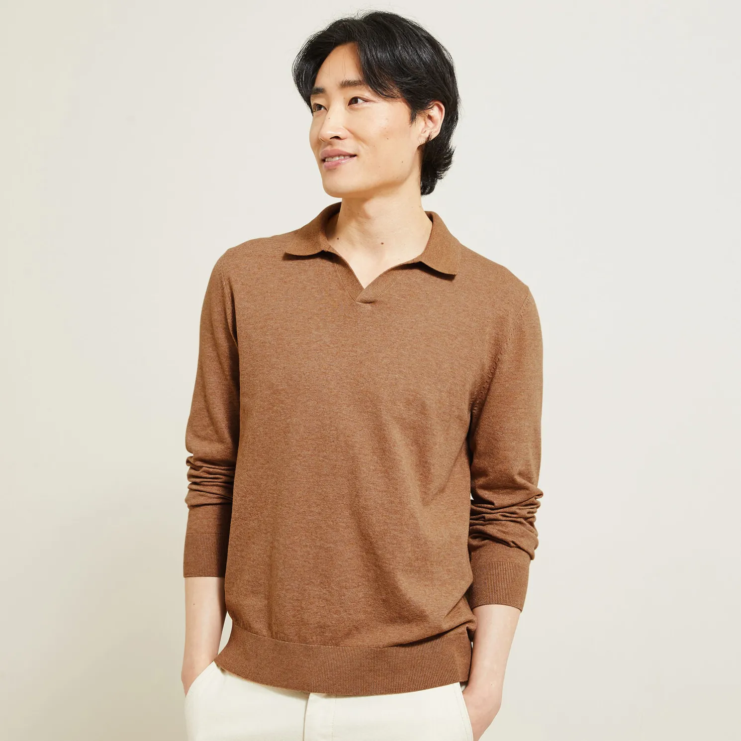 Polotrui resortkraag, lange mouwen