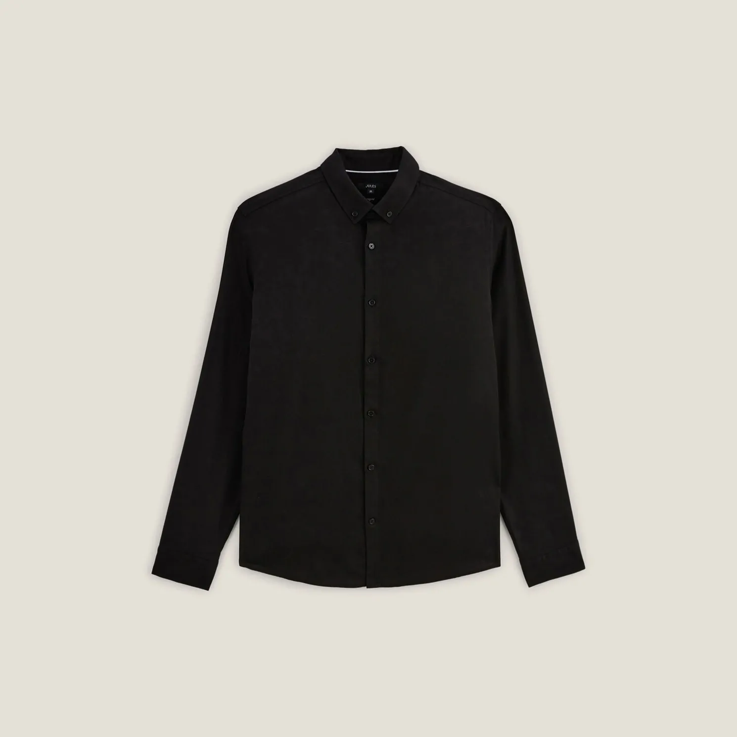 Regular effen hemd in biokatoen