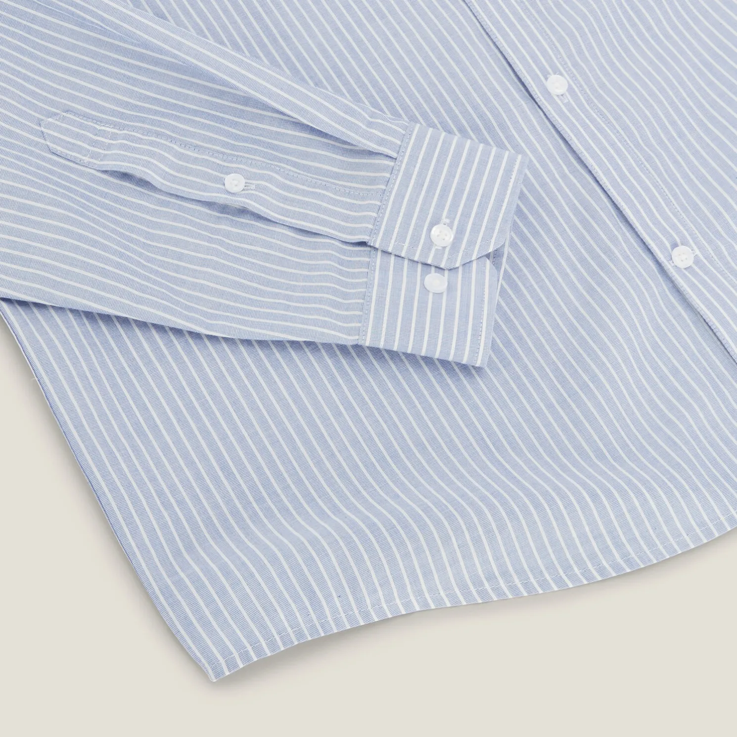 Regular gestreept hemd in katoen