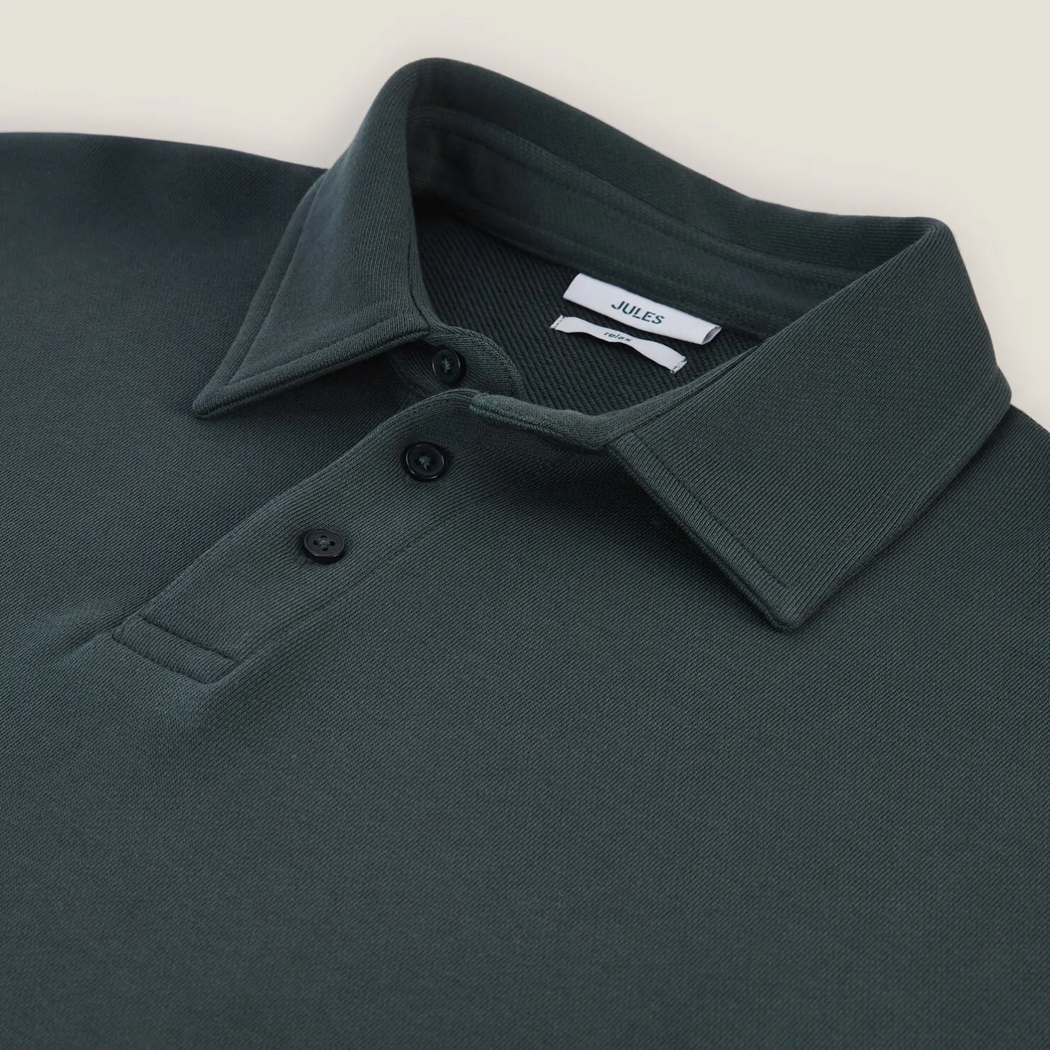 Relaxed effen sweater met polokraag