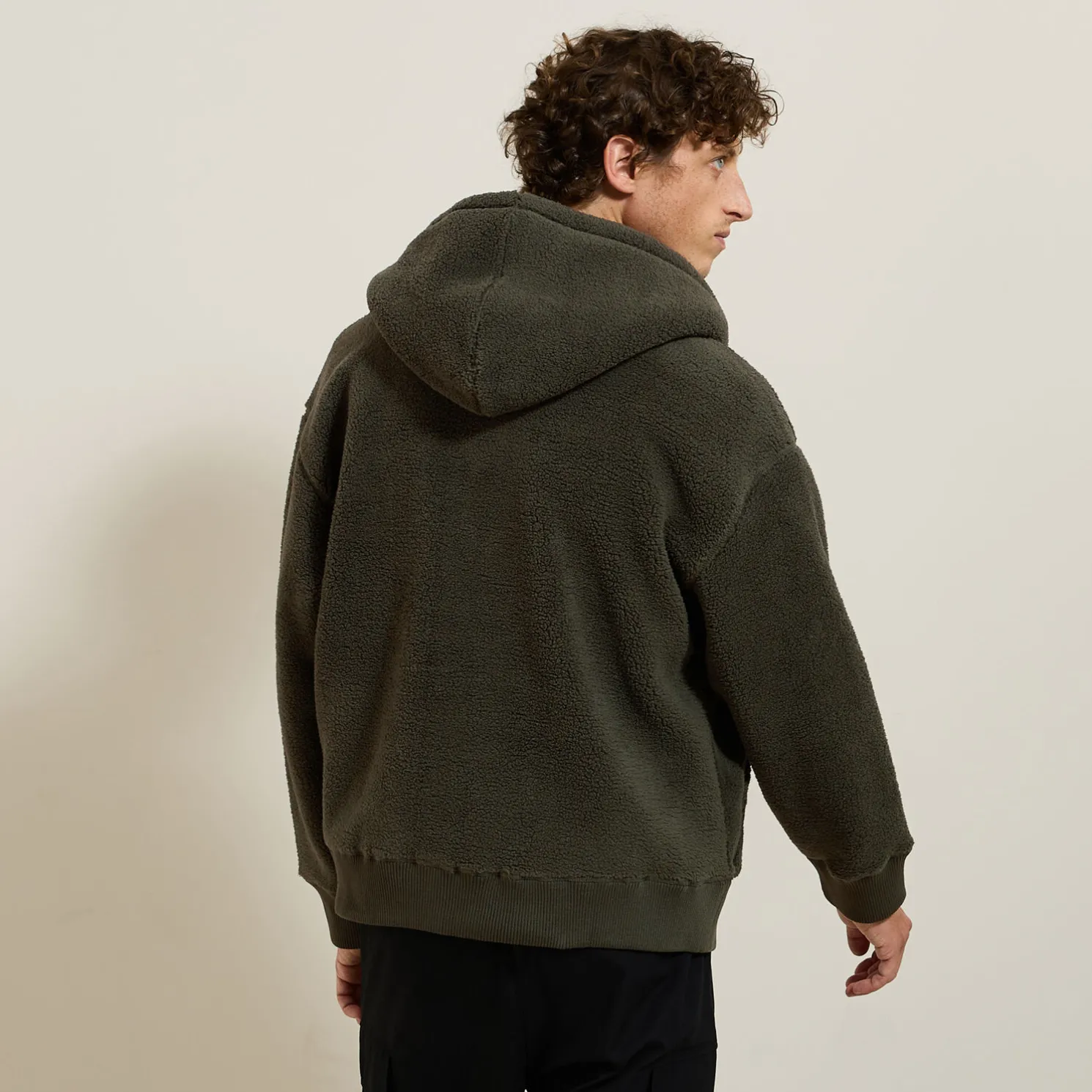 Sherpa sweater met kap