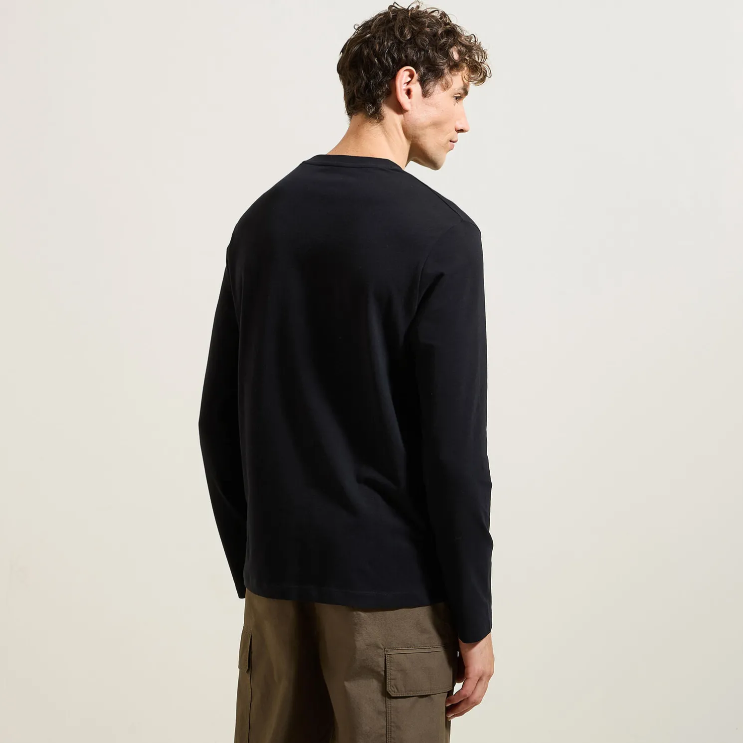 Slim basic T-shirt met ronde hals