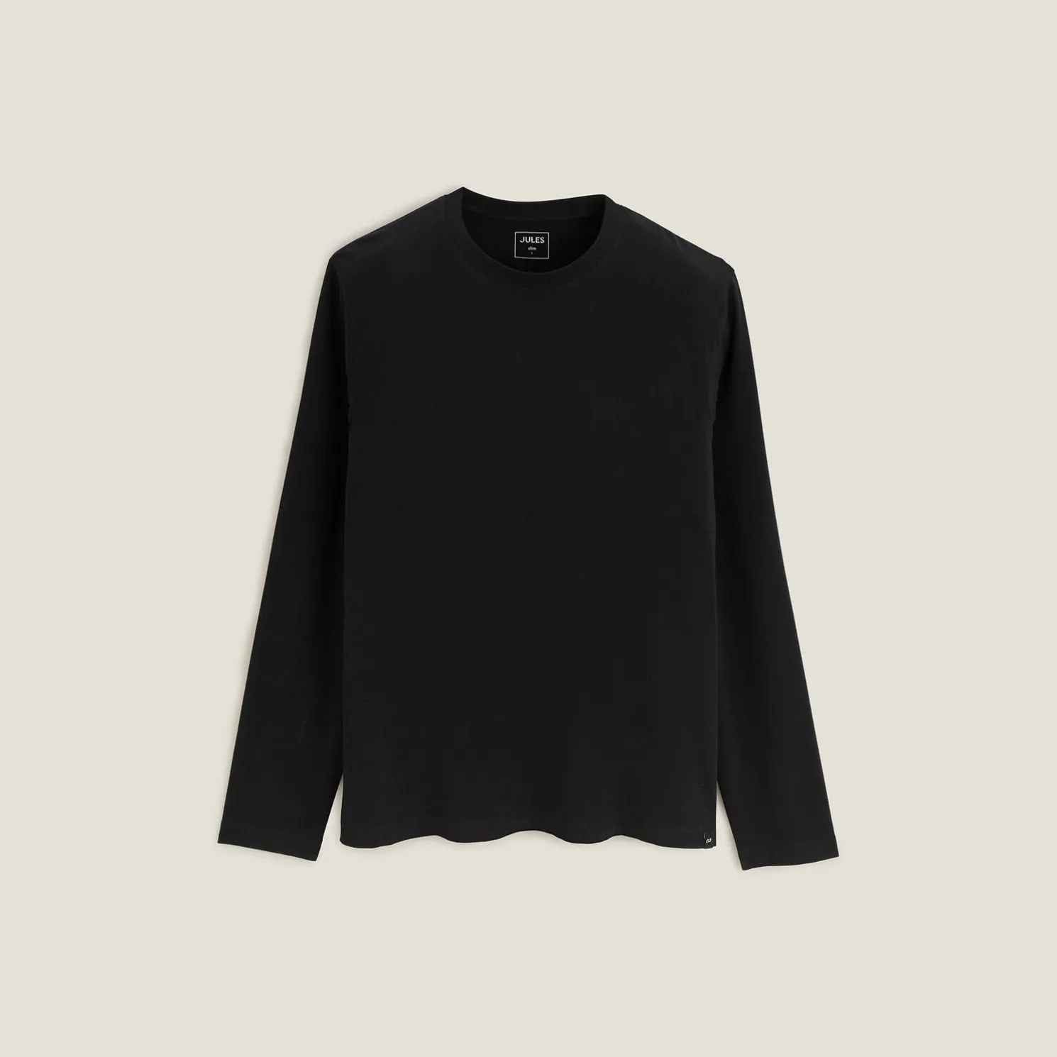 Slim basic T-shirt met ronde hals