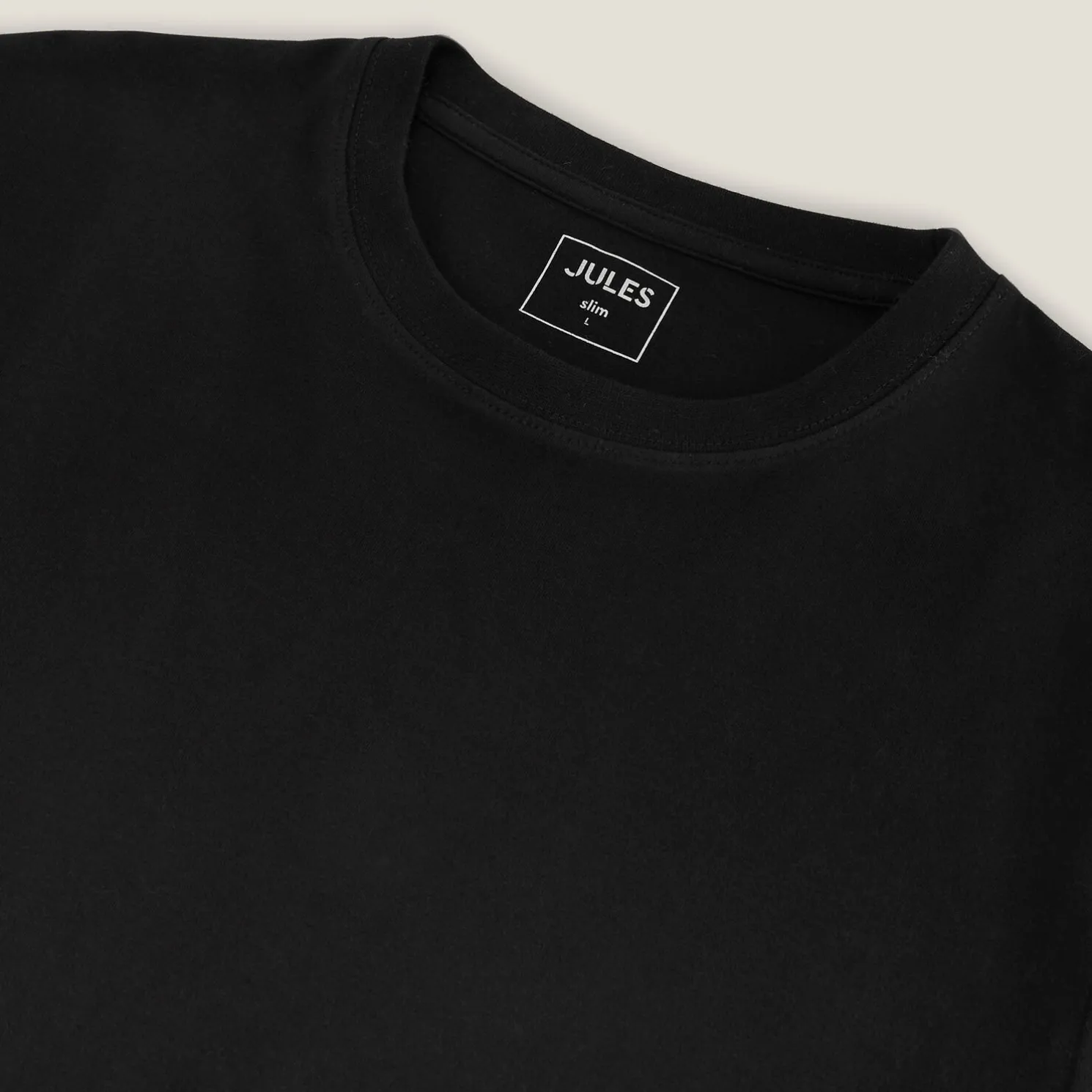 Slim basic T-shirt met ronde hals