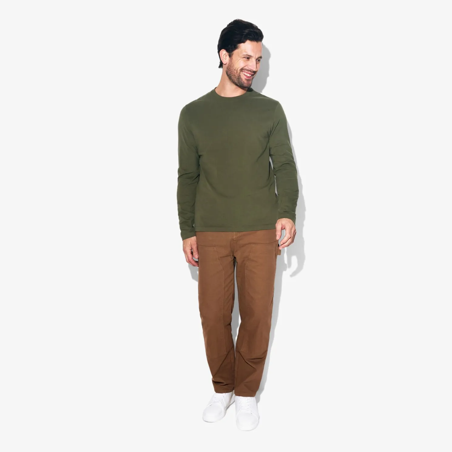 Slim basic T-shirt met ronde hals