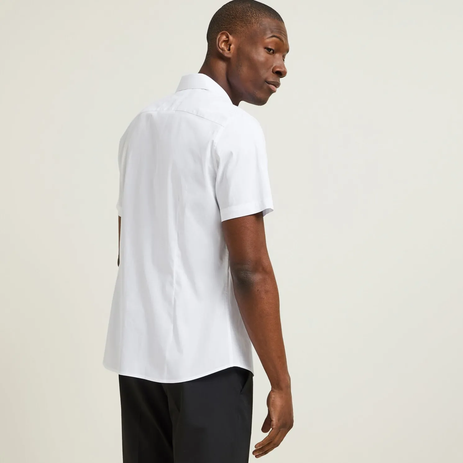 Slim effen hemdje in biologisch katoen