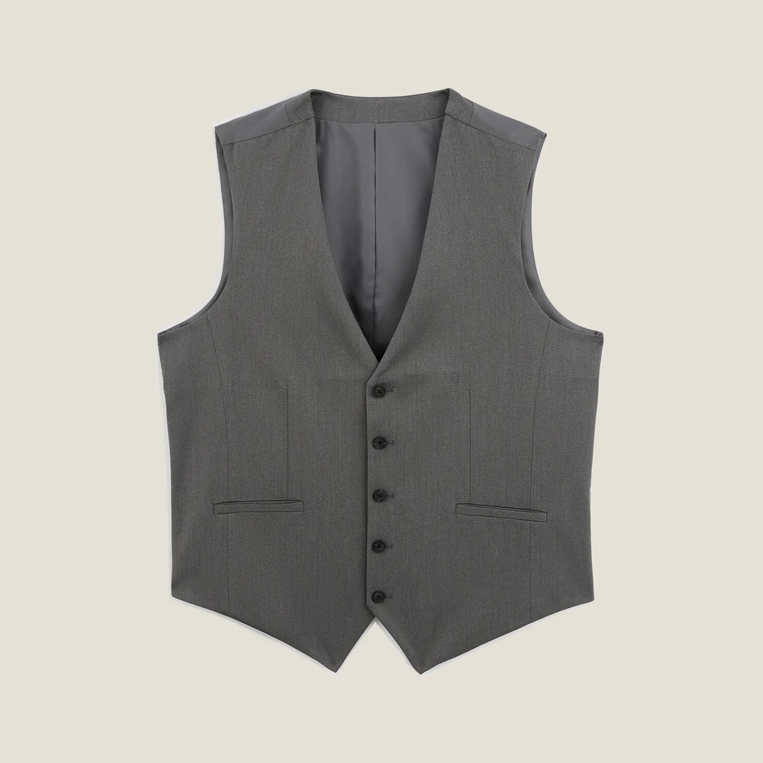 Slim effen kostuumgilet