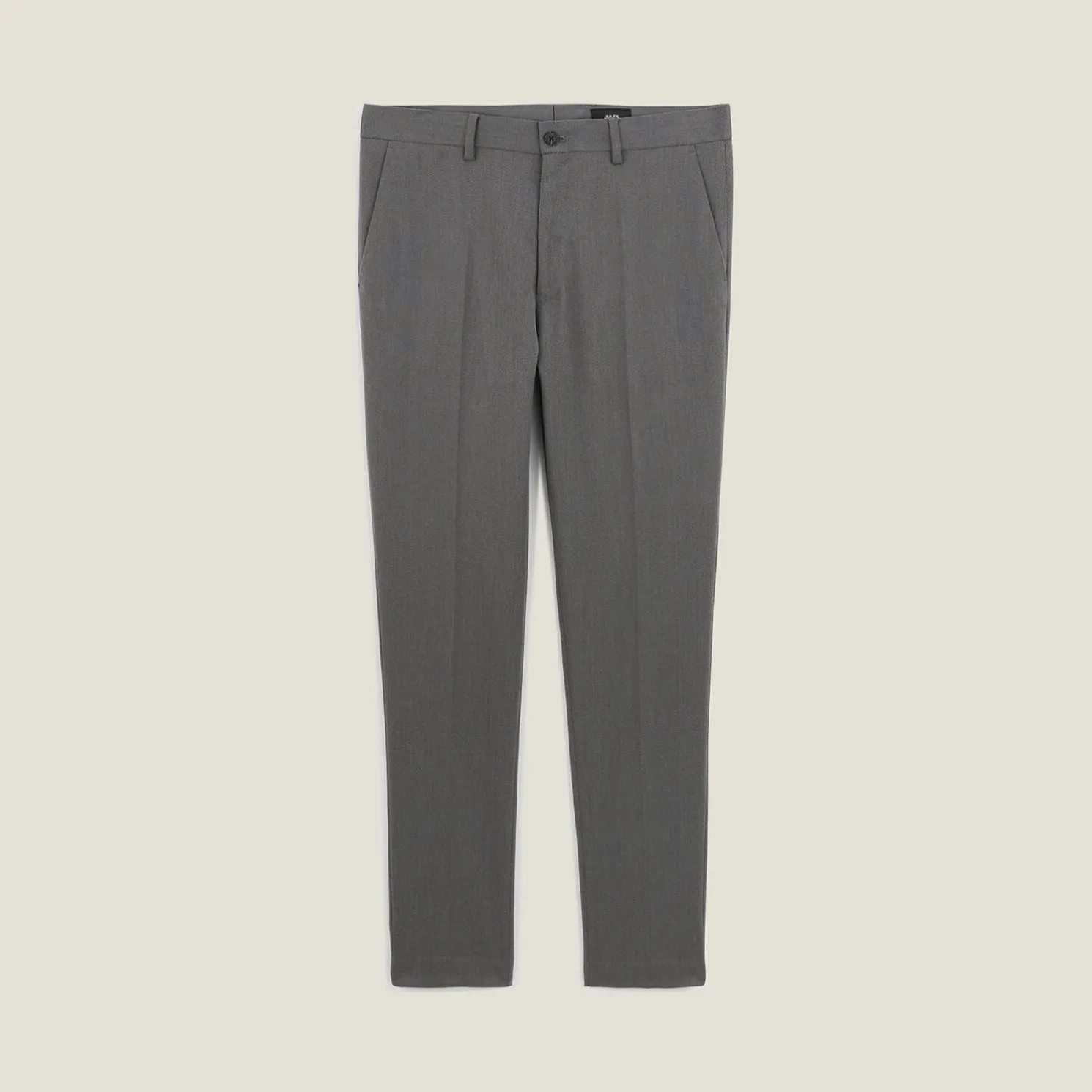 Slim effen kostuumbroek