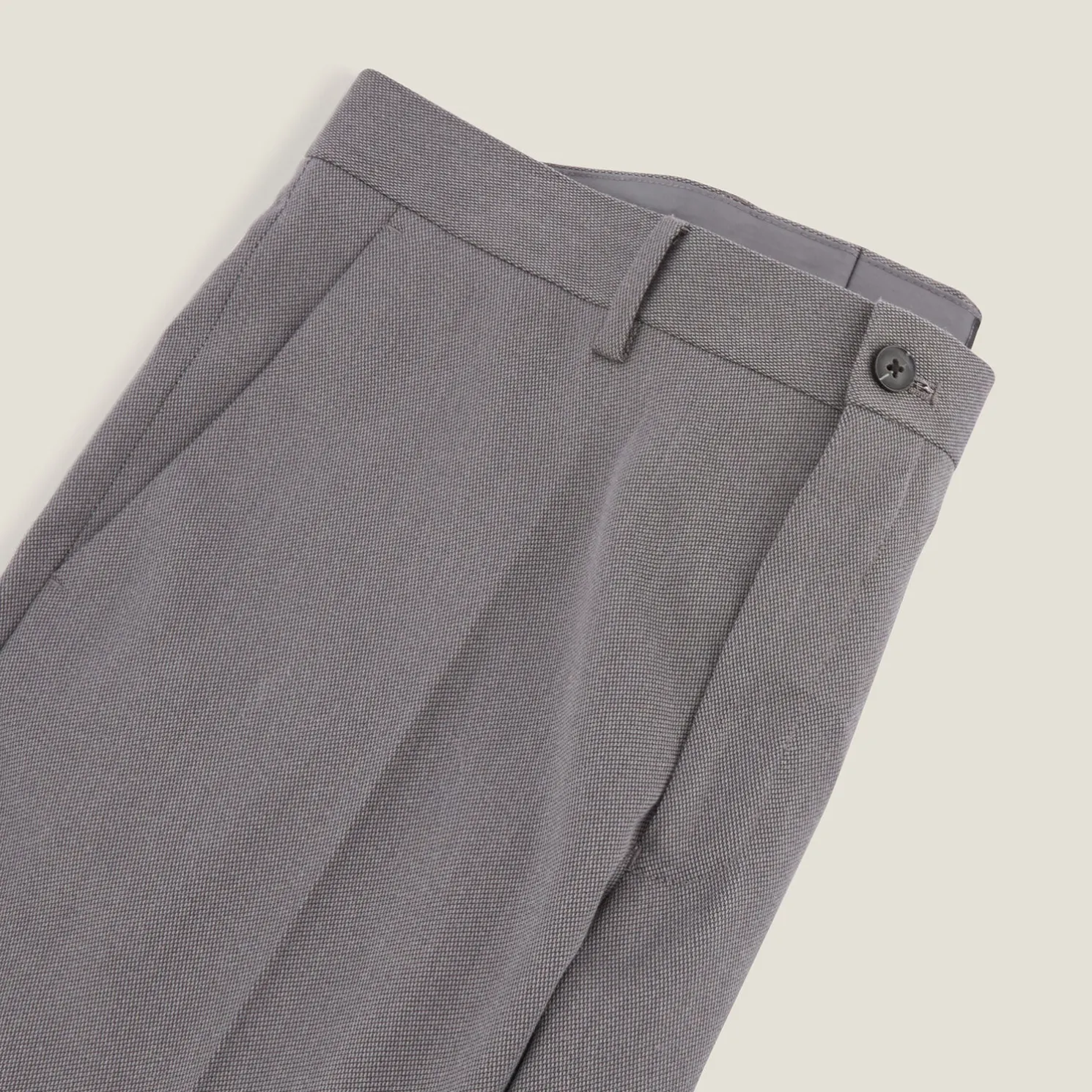 Slim effen kostuumbroek