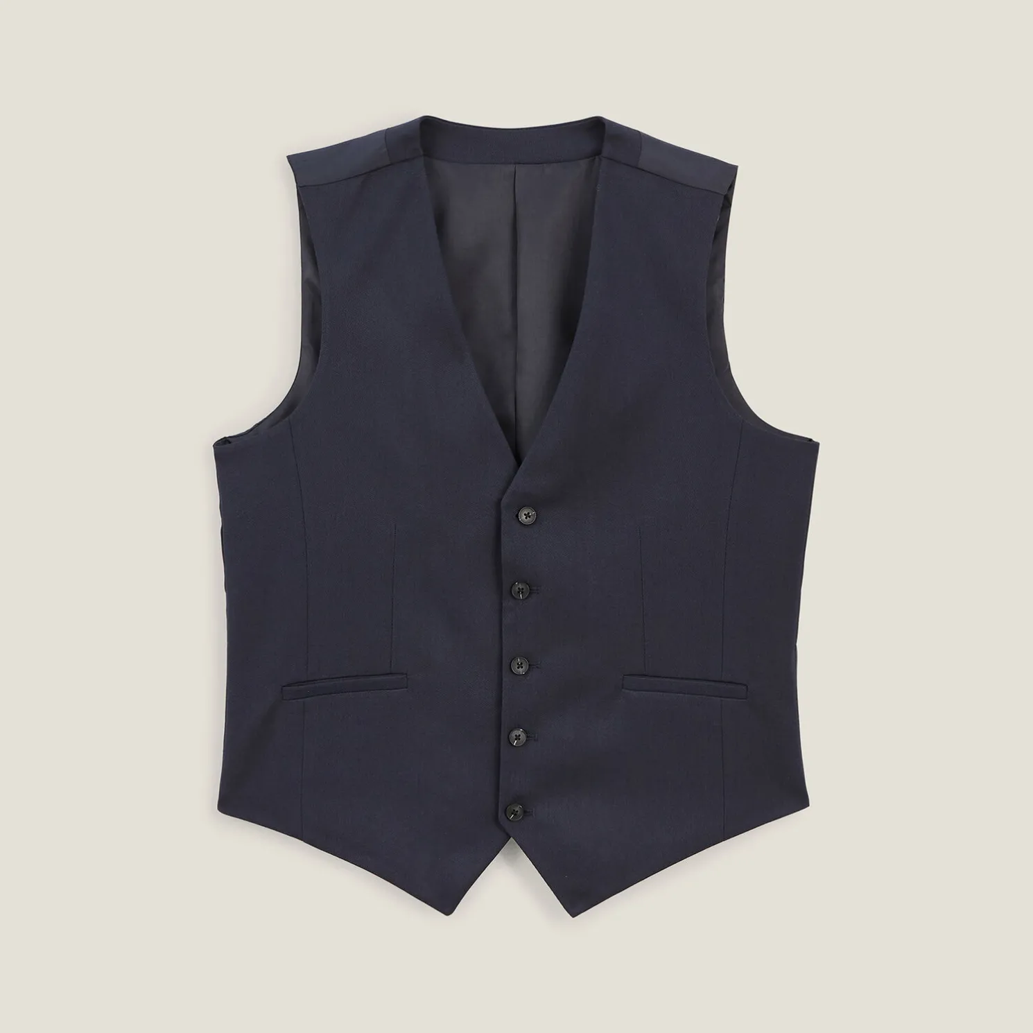 Slim effen kostuumgilet