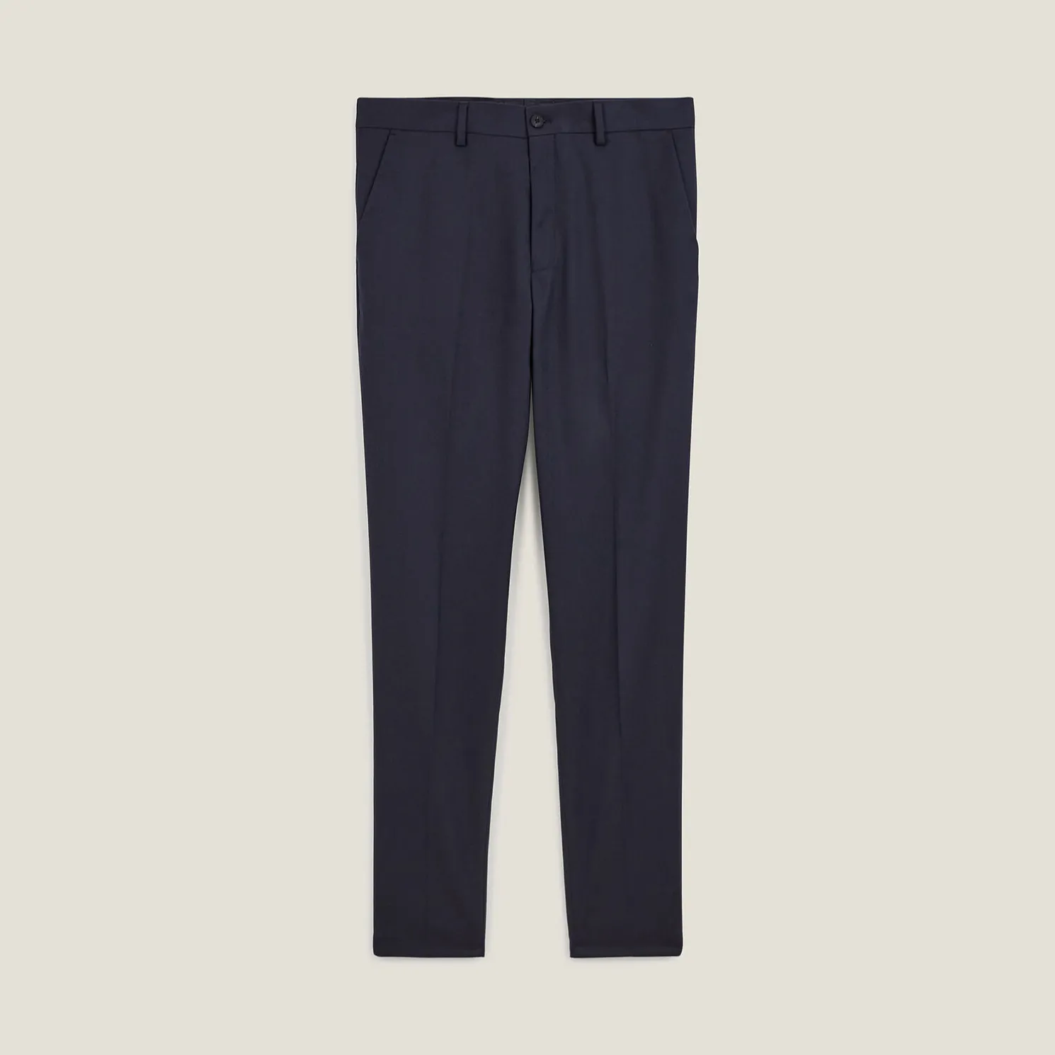 Slim effen kostuumbroek