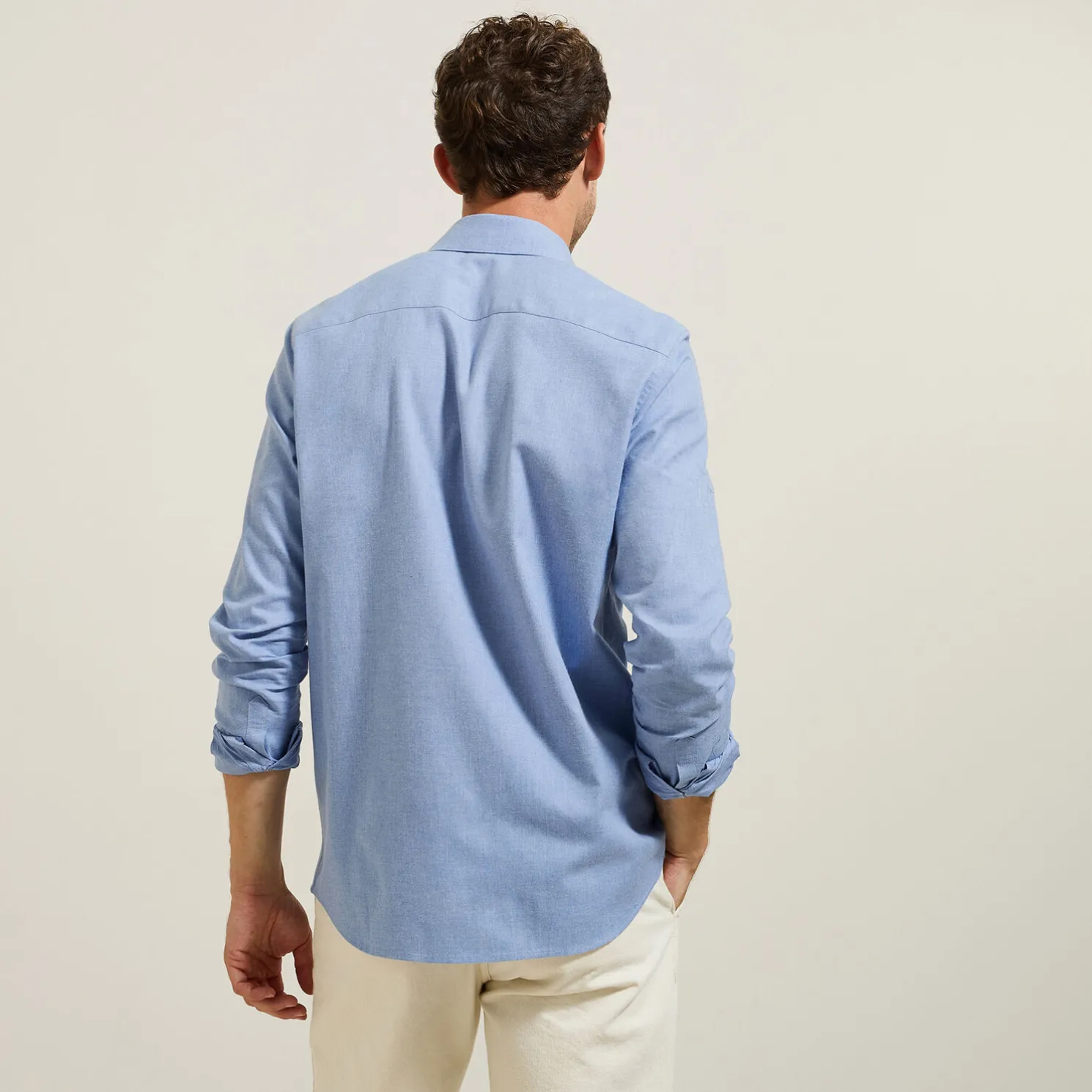 Slim hemd in flanelkatoen