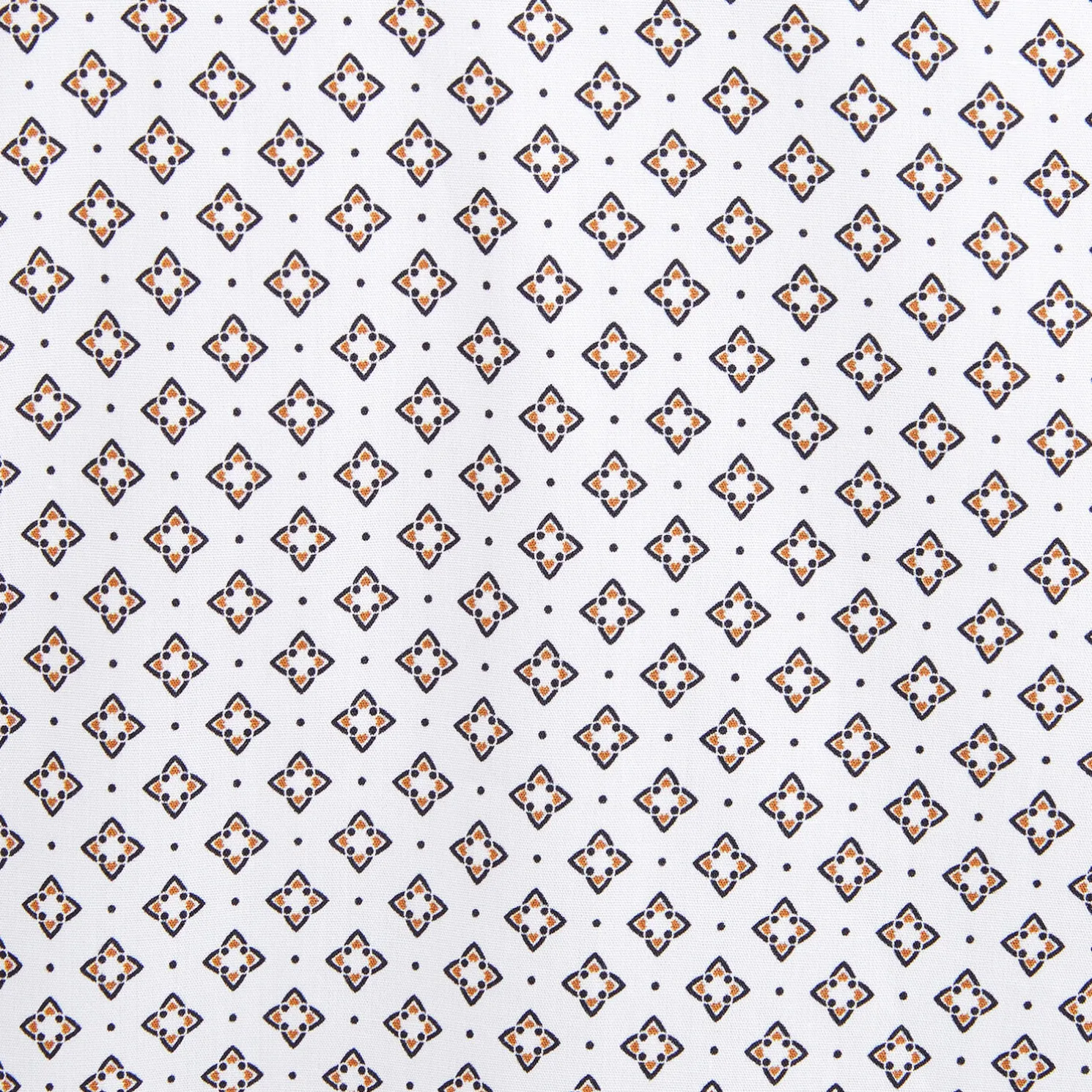 Slim hemd met geometrische print in biokatoen