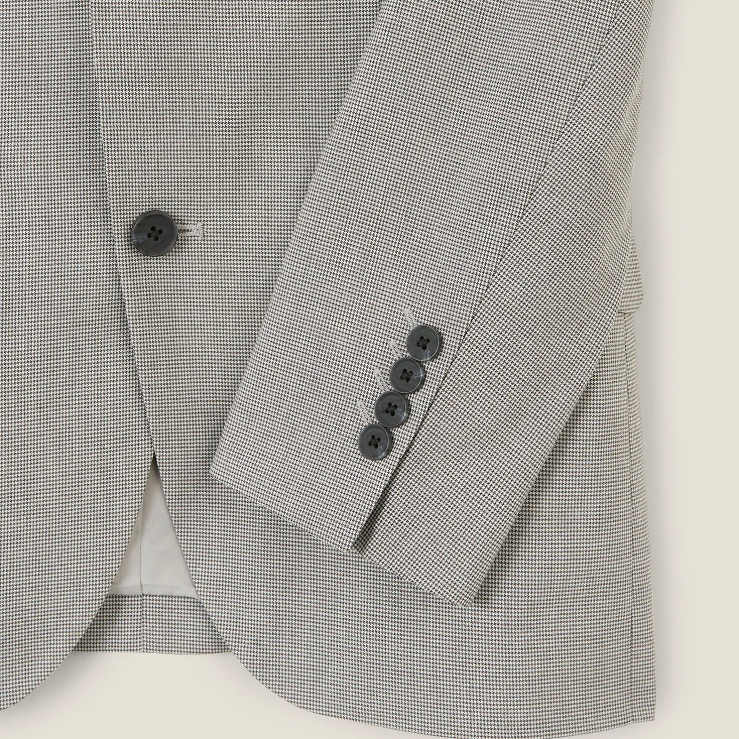 Slim kostuumvest met pied-de-puce-motief