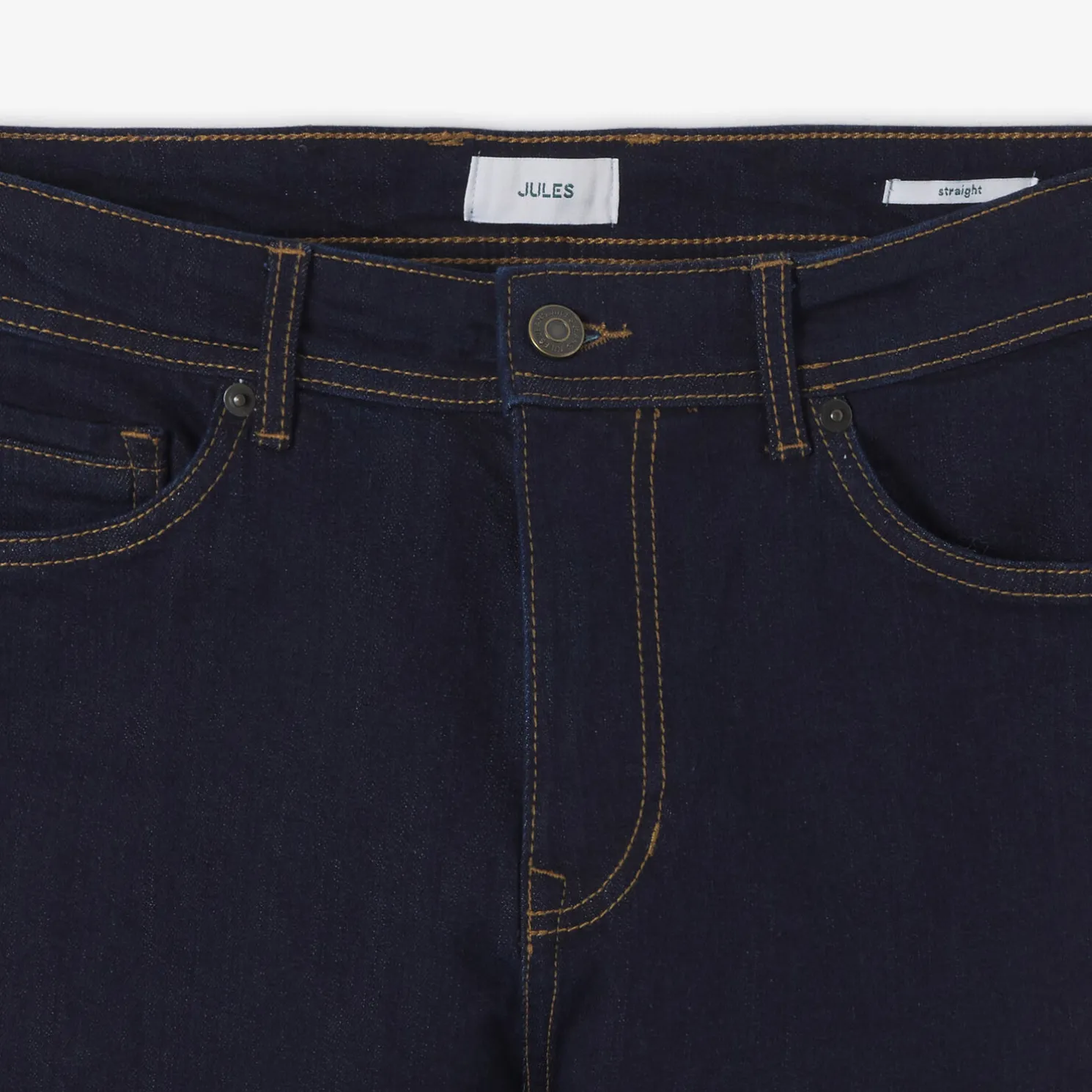 Straight jeans in ruw denim