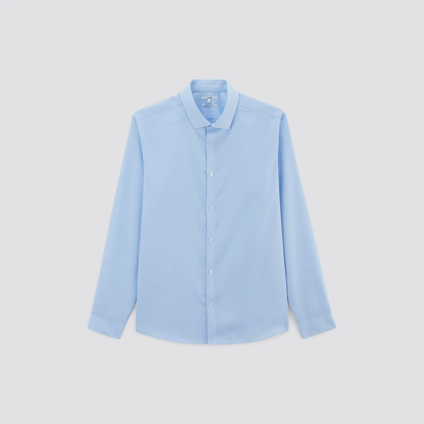 Strijkvrij regular effen hemd in katoen