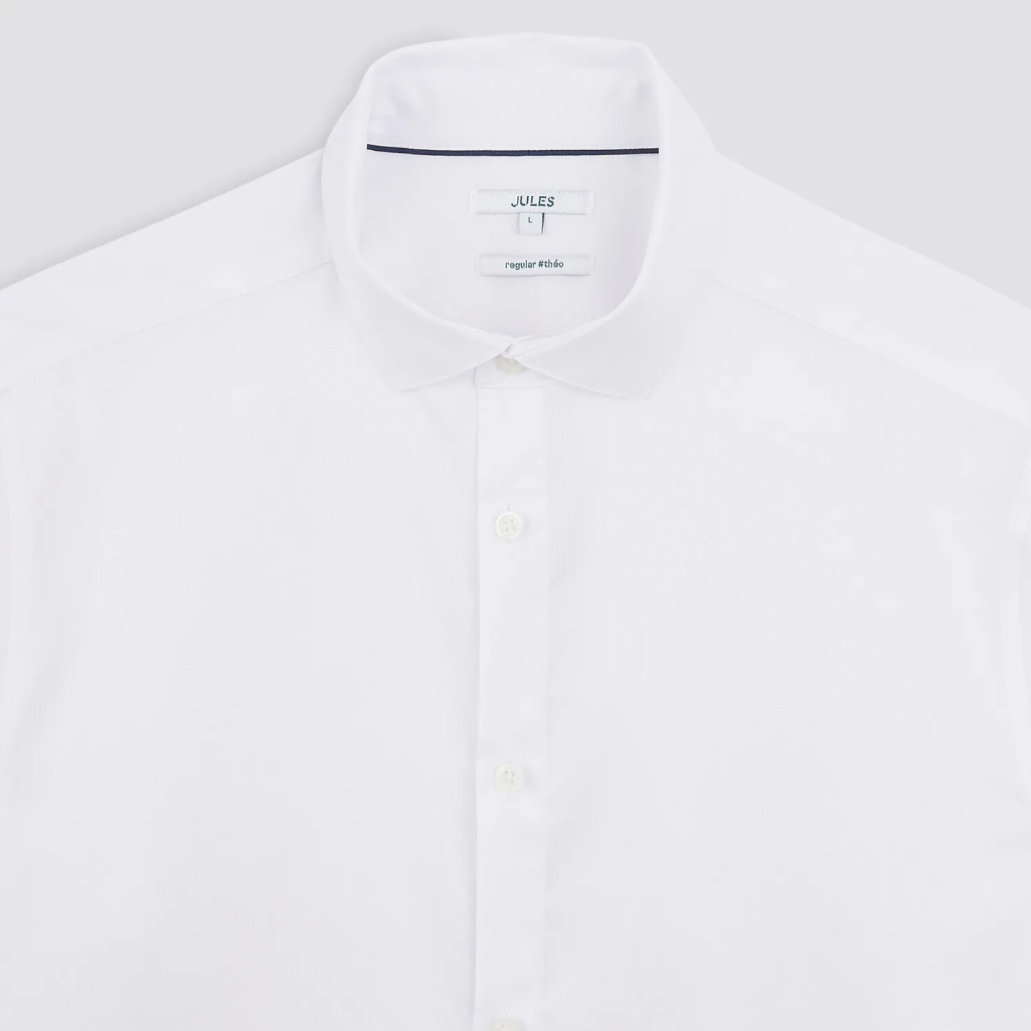 Strijkvrij regular effen hemd in katoen